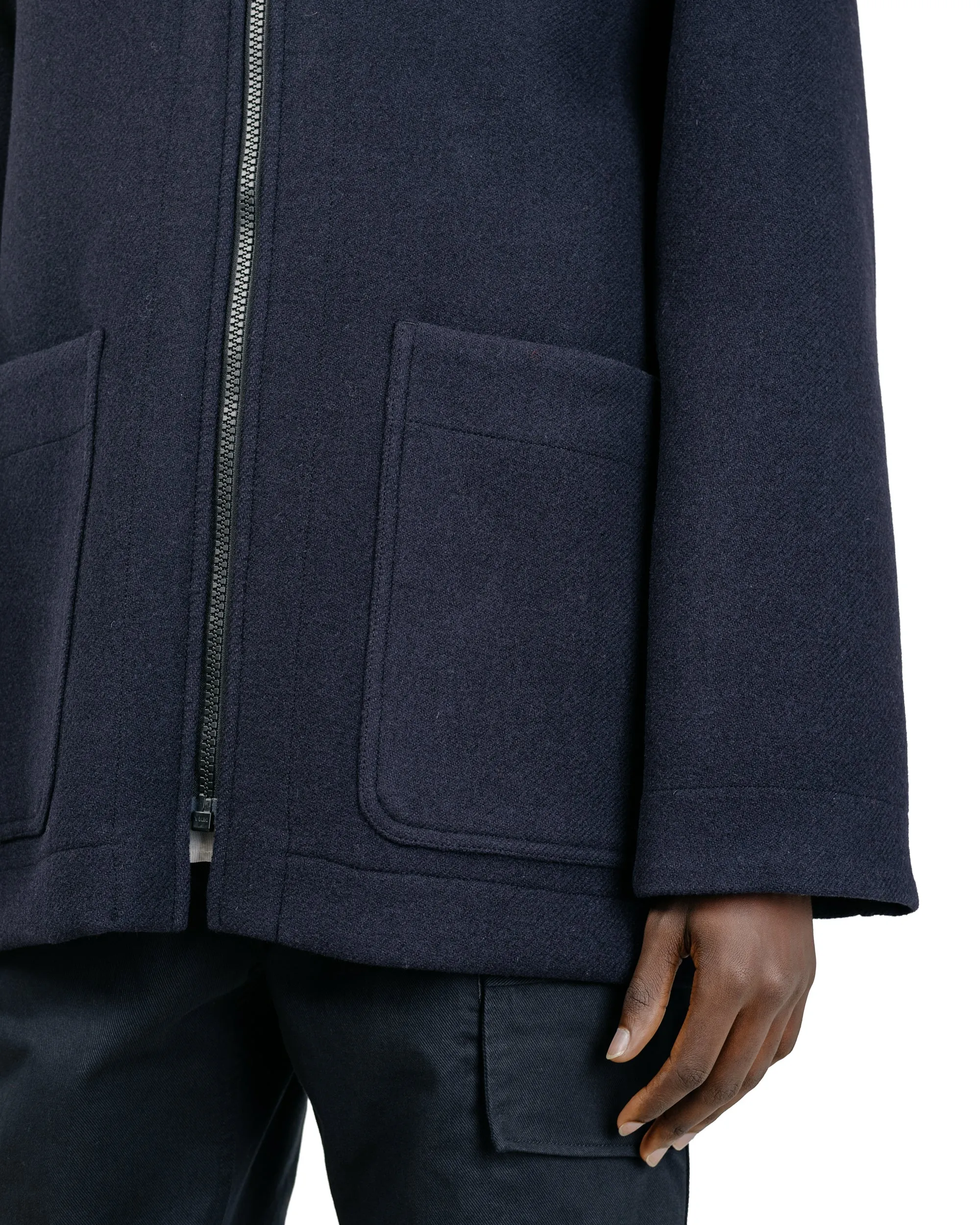 MHL Zip Through Duffle Double Wool Melton Dark Navy sold by Lost & Found product image thumbnail 3