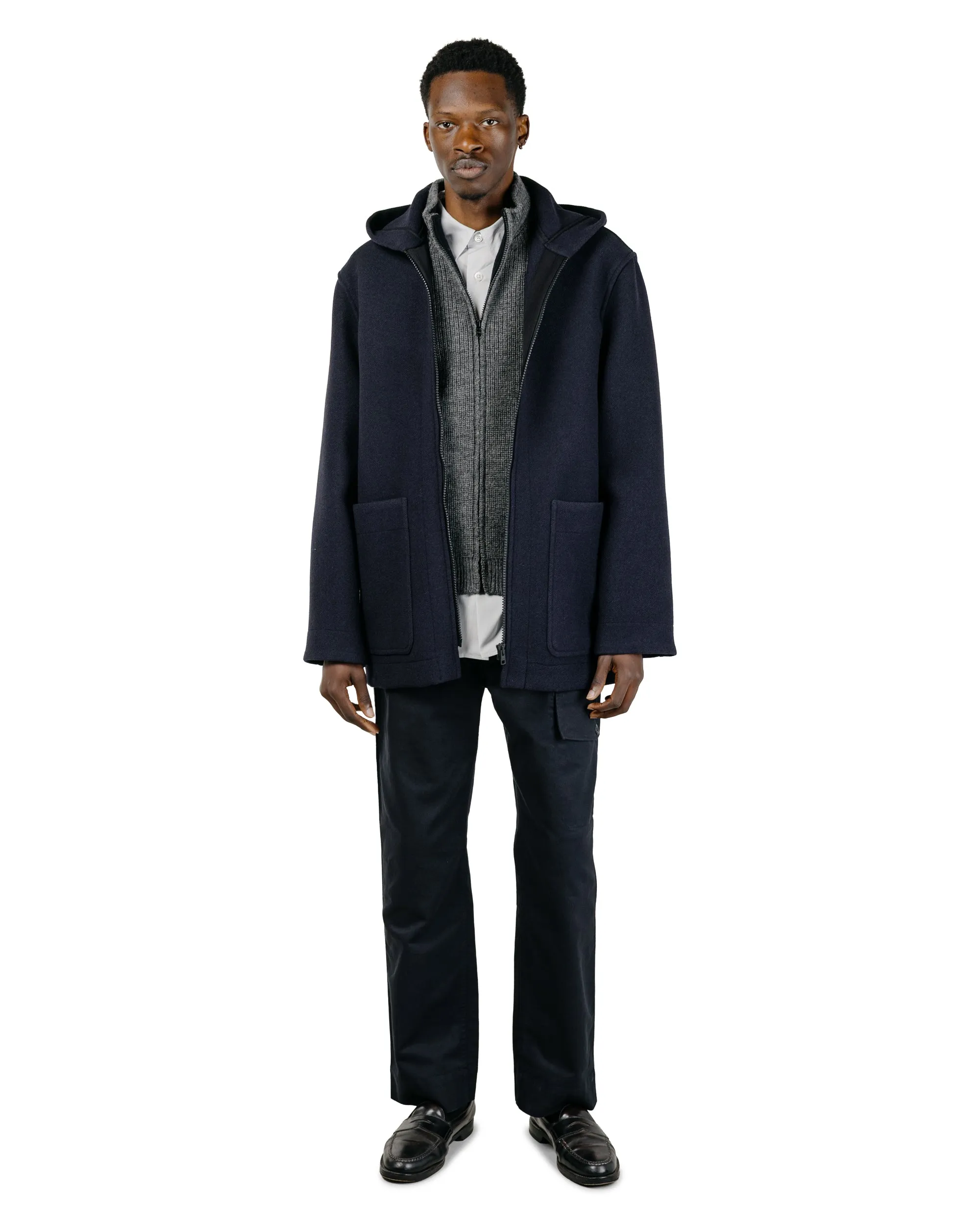 MHL Zip Through Duffle Double Wool Melton Dark Navy sold by Lost & Found product image thumbnail 5