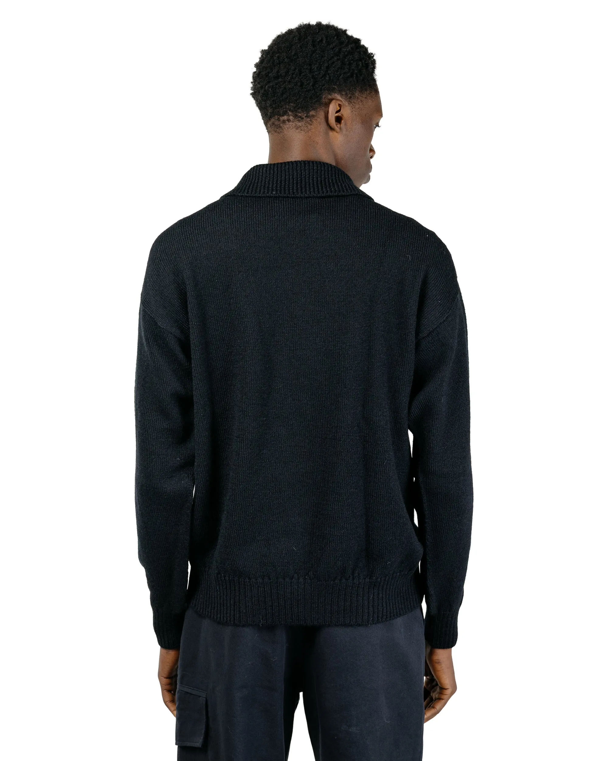 MHL Chunky Collared Sweater Virgin Wool Black sold by Lost & Found product image thumbnail 4