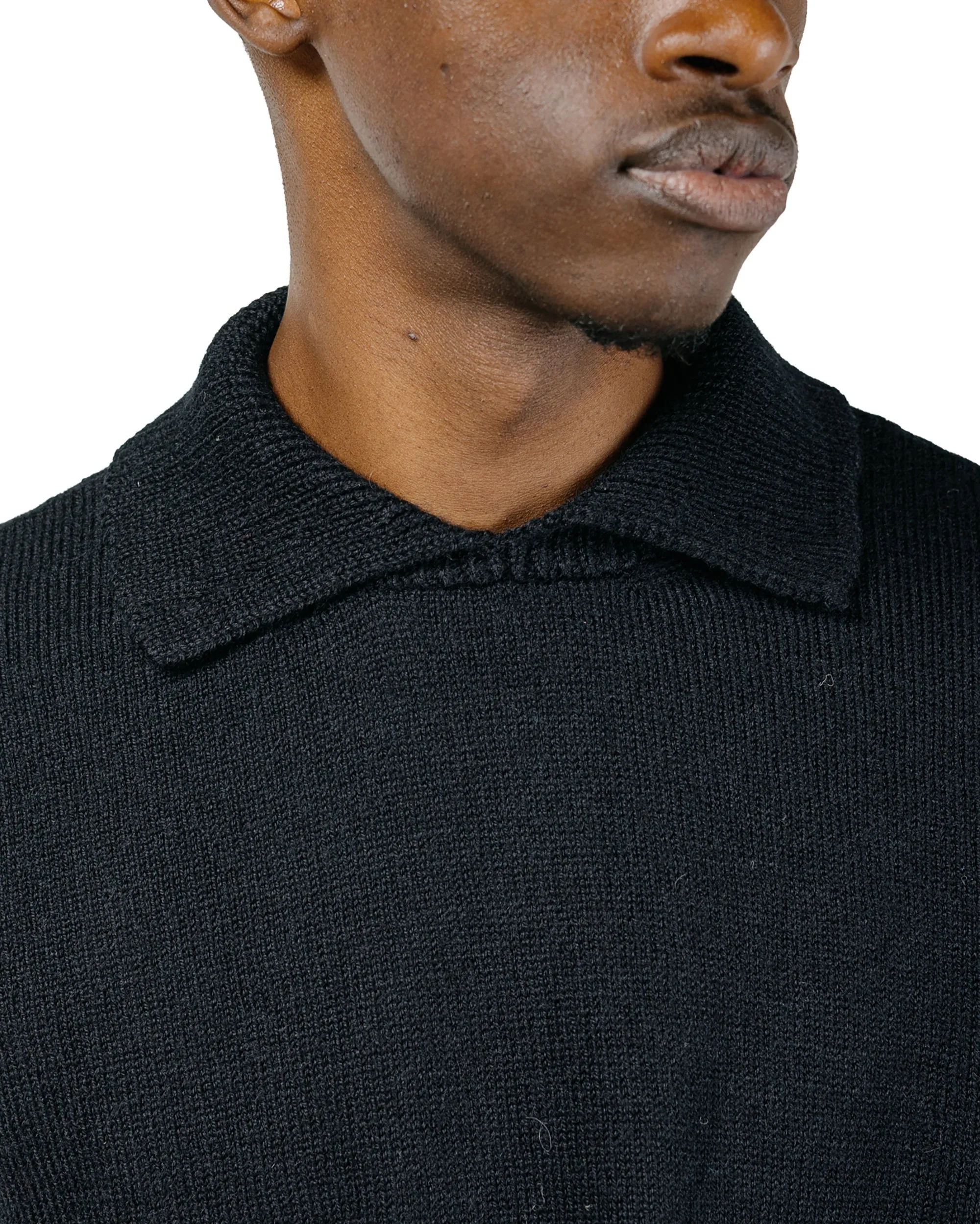 MHL Chunky Collared Sweater Virgin Wool Black sold by Lost & Found product image thumbnail 3