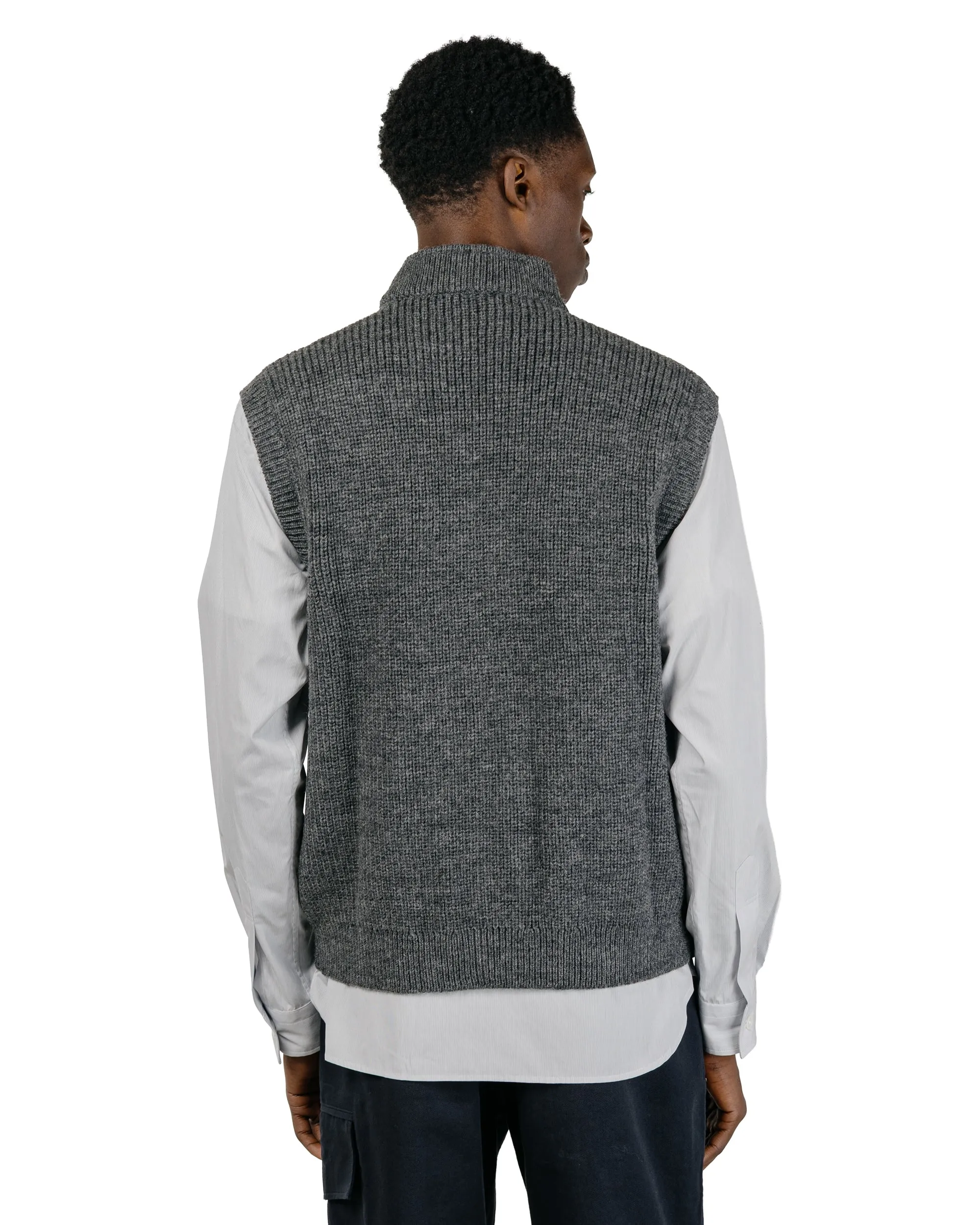 MHL Zip Gilet Dry Merino Grey Melange sold by Lost & Found product image thumbnail 4