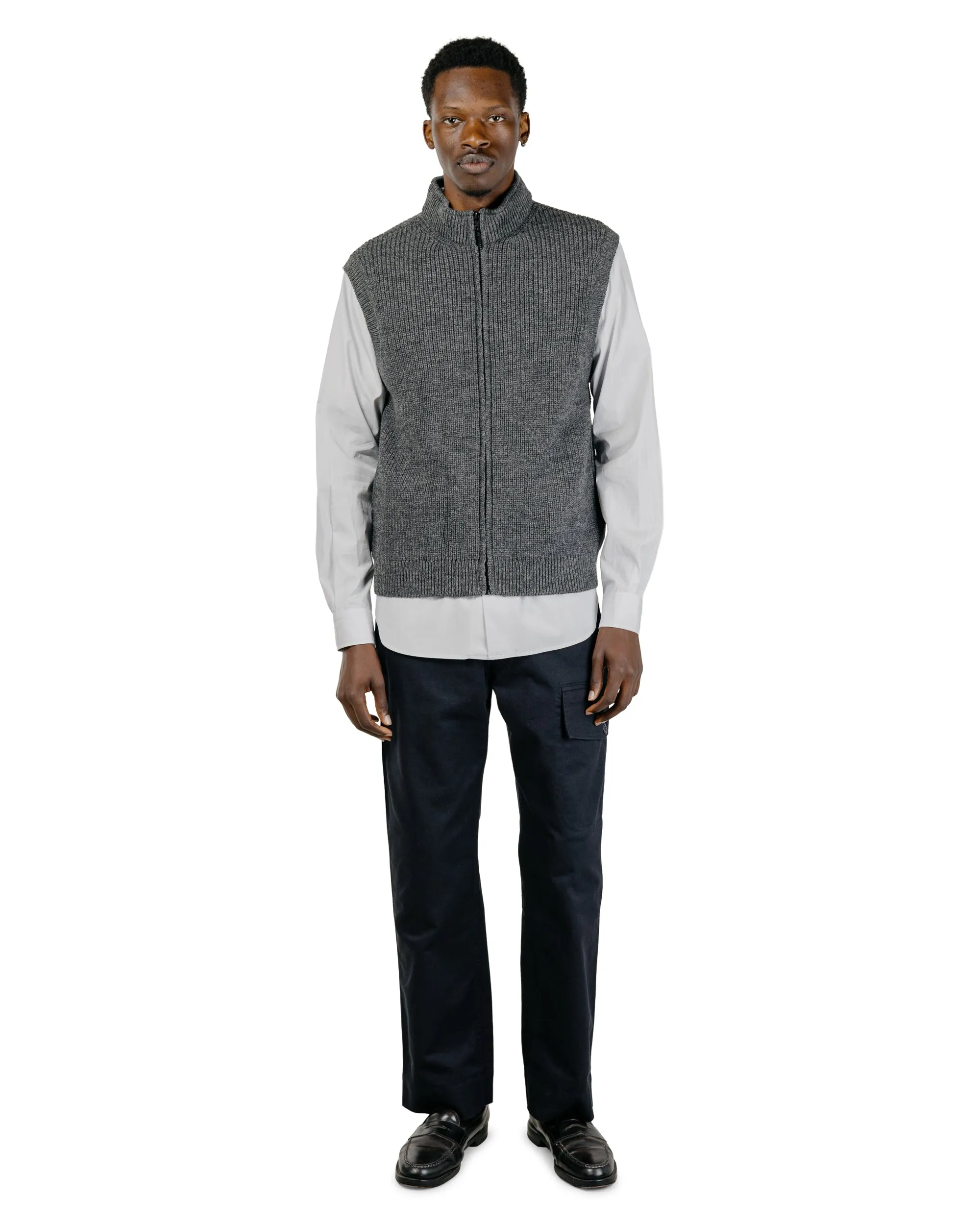 MHL Zip Gilet Dry Merino Grey Melange sold by Lost & Found product image thumbnail 5