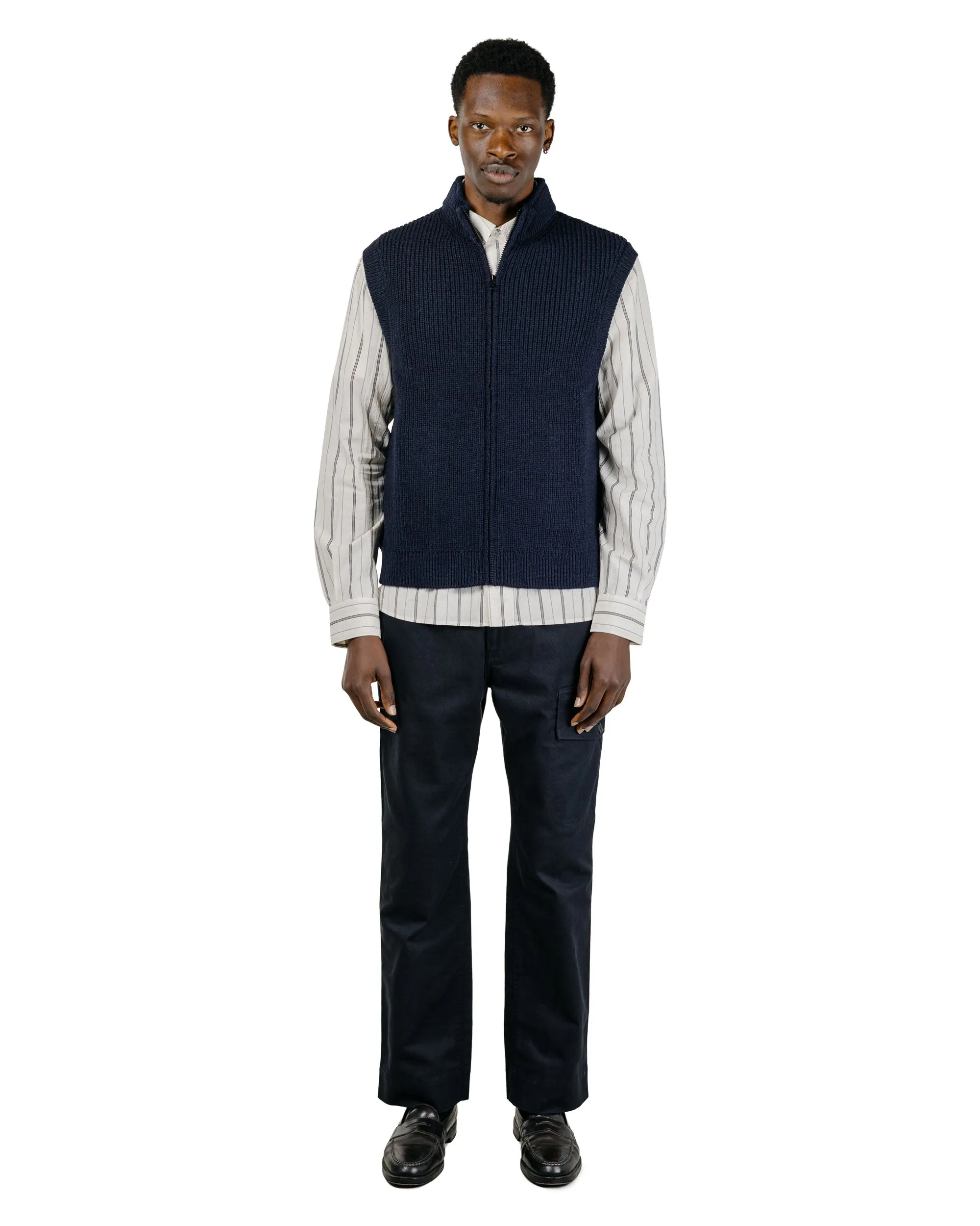 MHL Zip Gilet Dry Merino Navy sold by Lost & Found product image thumbnail 5