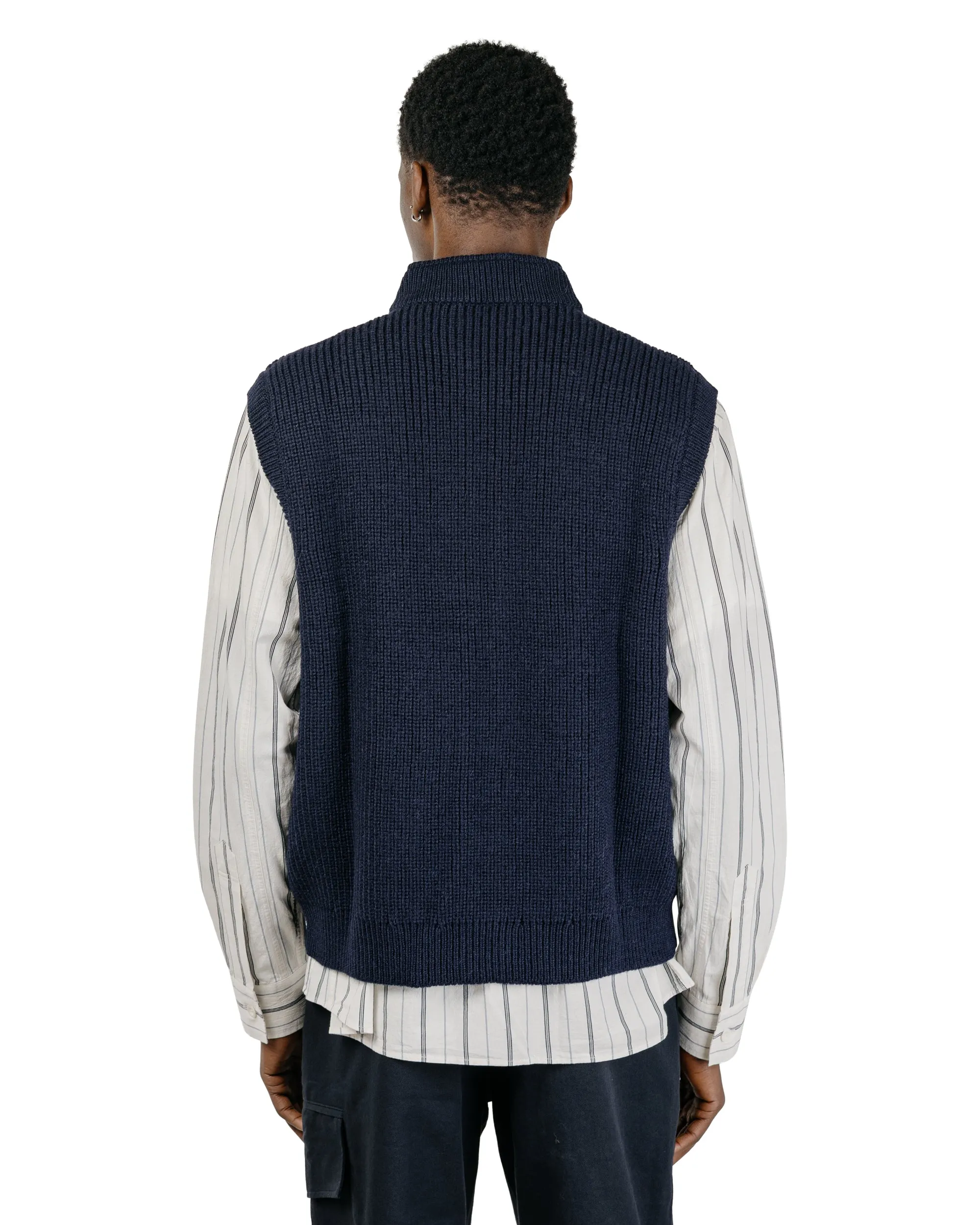MHL Zip Gilet Dry Merino Navy sold by Lost & Found product image thumbnail 4