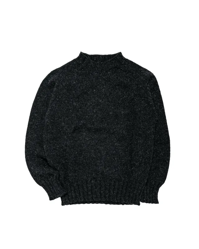 MHL Chunky Seamless Crew Neck Rustic Wool Pewter made by Margaret Howell
