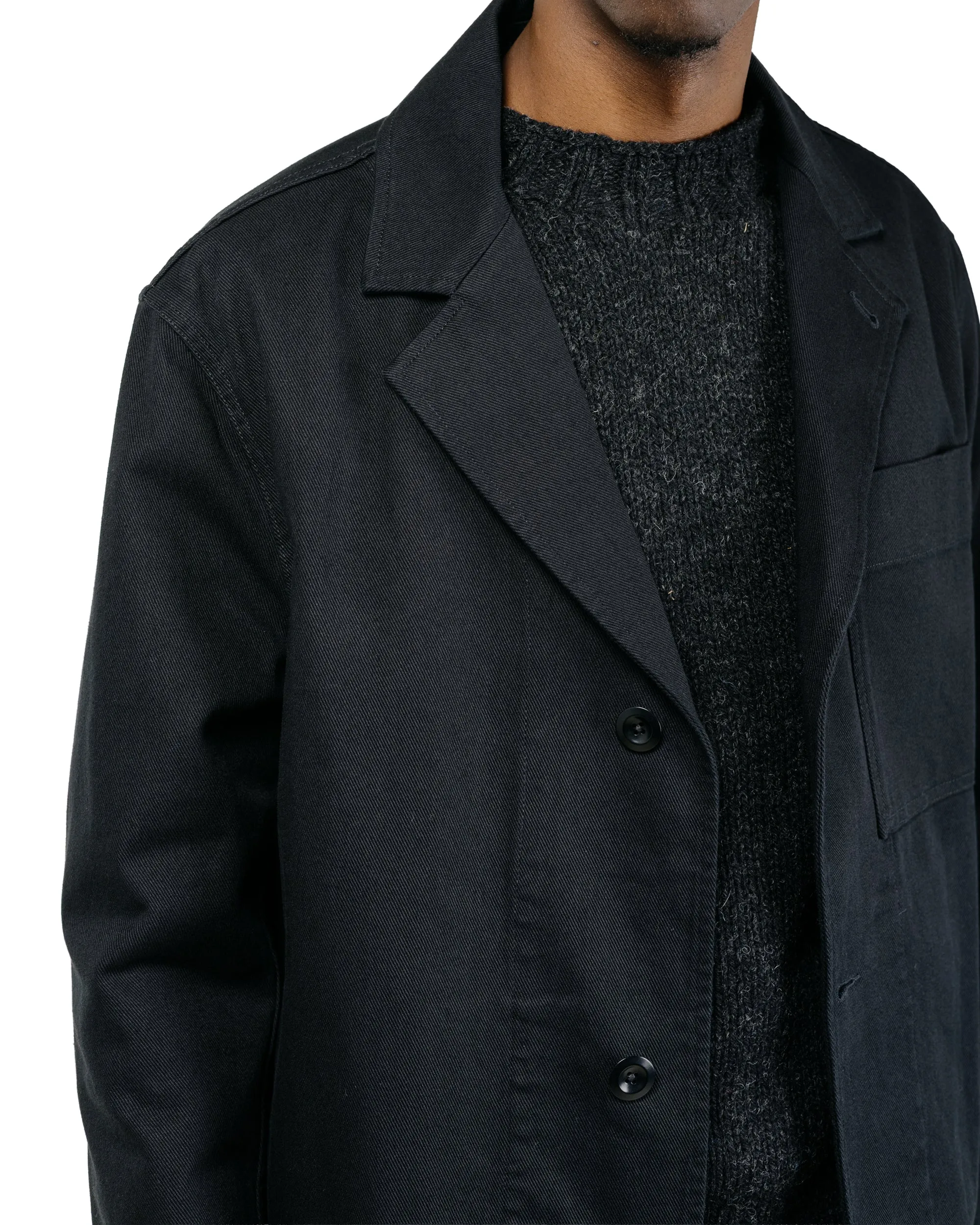 MHL Minimal Blazer Raised Cotton Drill Black sold by Lost & Found product image thumbnail 3