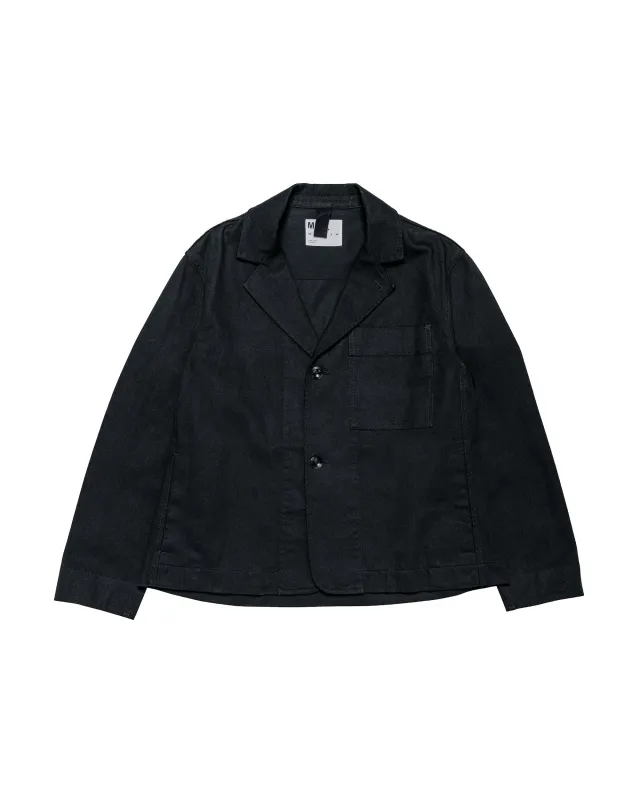 MHL Minimal Blazer Raised Cotton Drill Black made by Margaret Howell