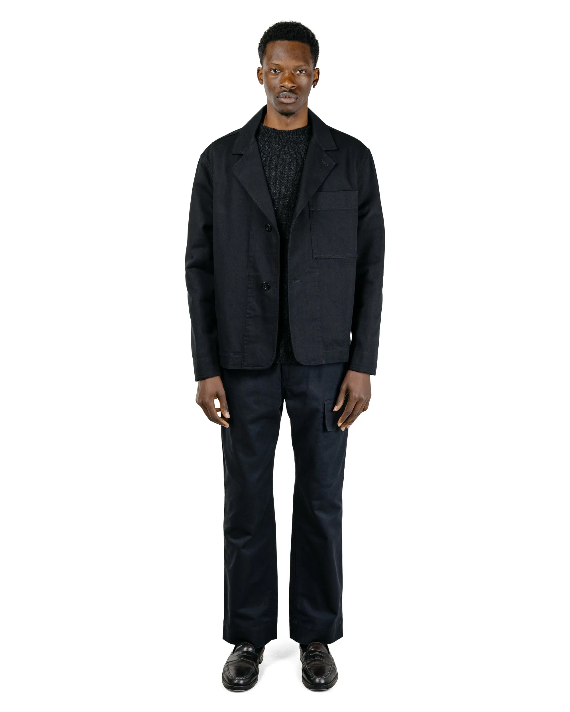 MHL Minimal Blazer Raised Cotton Drill Black sold by Lost & Found product image thumbnail 5