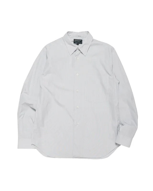 Margaret Howell Basic Shirt Cotton Micro Stripe White/Navy made by Margaret Howell