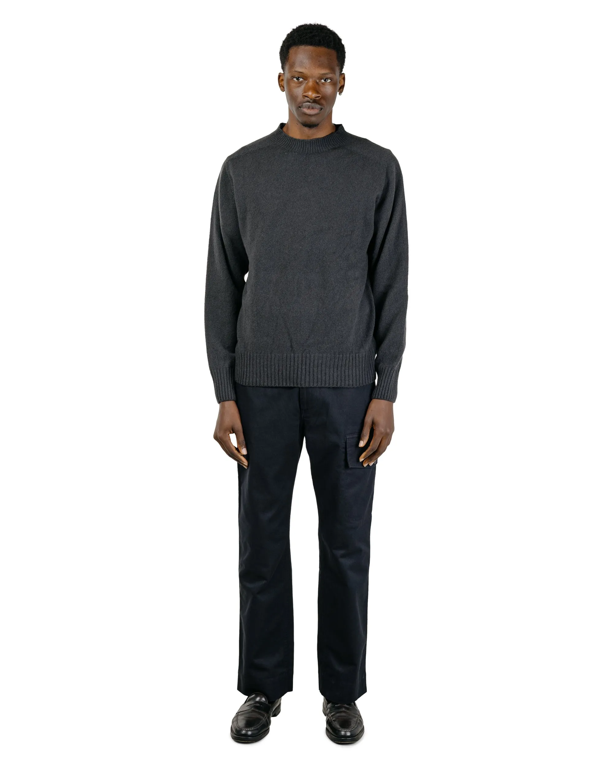 Margaret Howell Seamless Crew Neck Merino Cashmere Asphalt sold by Lost & Found product image thumbnail 5