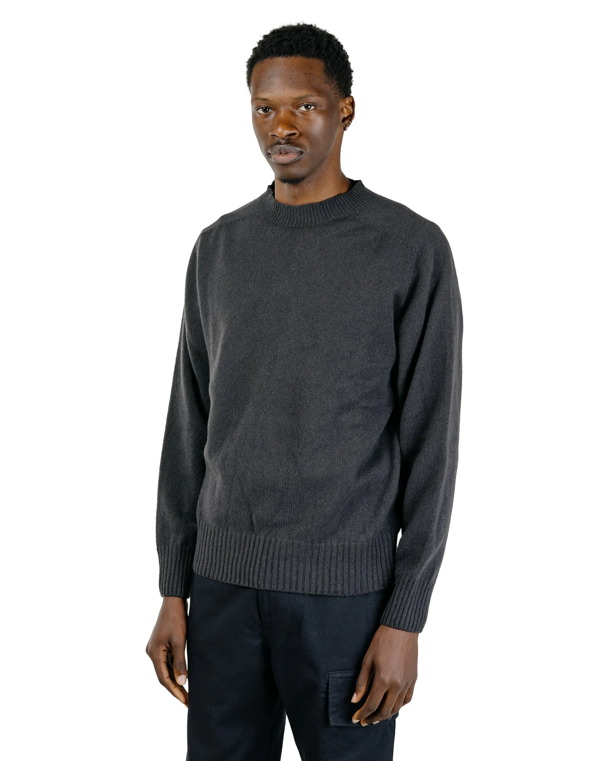 Margaret Howell Seamless Crew Neck Merino Cashmere Asphalt sold by Lost & Found product image thumbnail 2