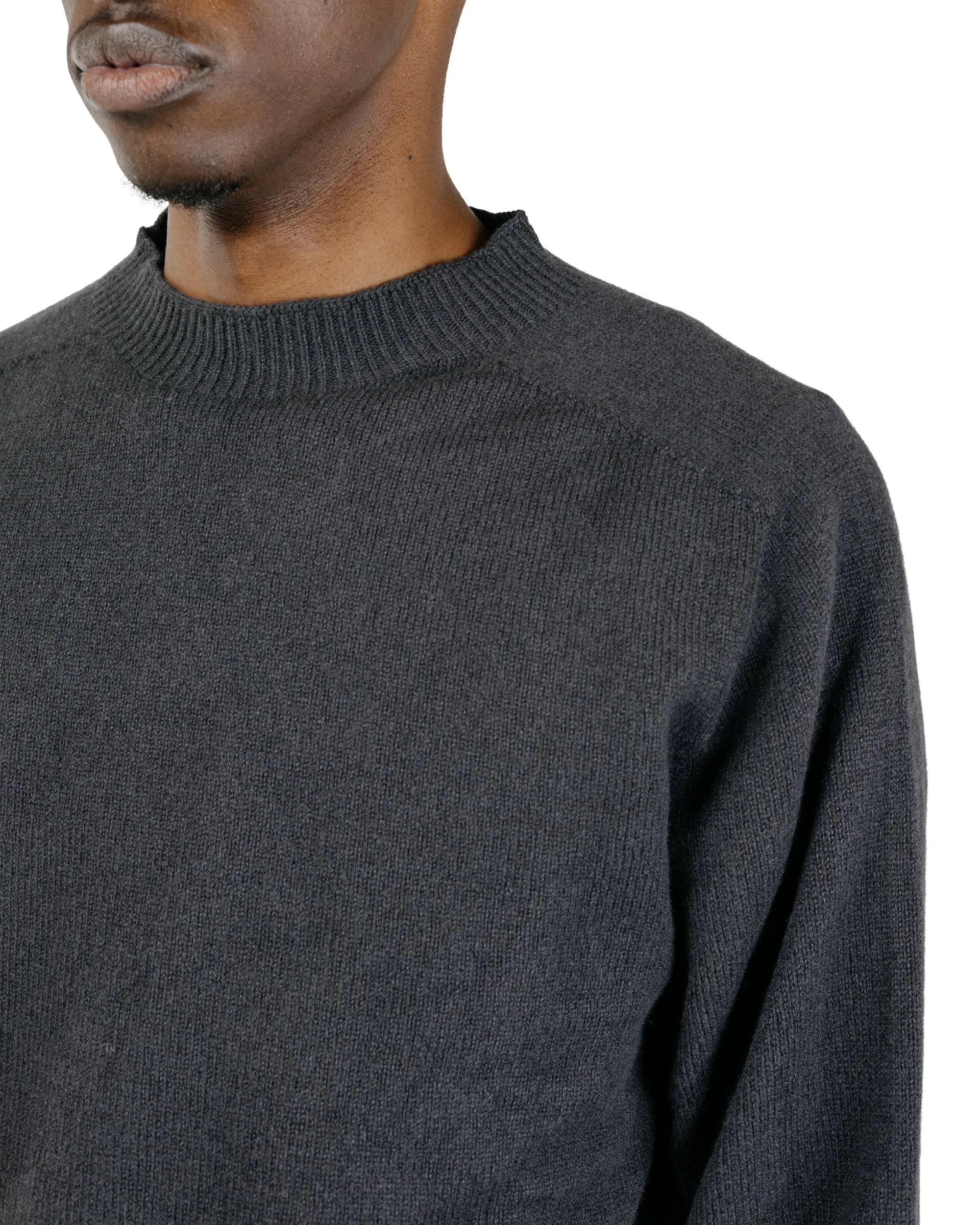 Margaret Howell Seamless Crew Neck Merino Cashmere Asphalt sold by Lost & Found product image thumbnail 3