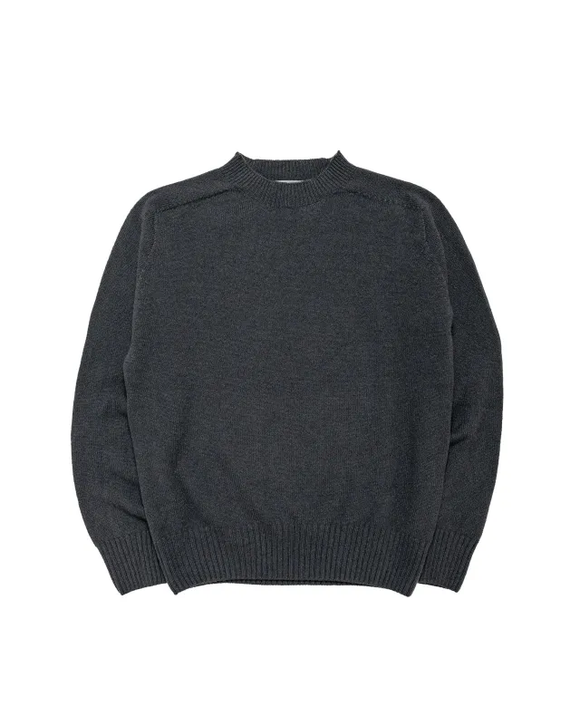 Margaret Howell Seamless Crew Neck Merino Cashmere Asphalt made by Margaret Howell