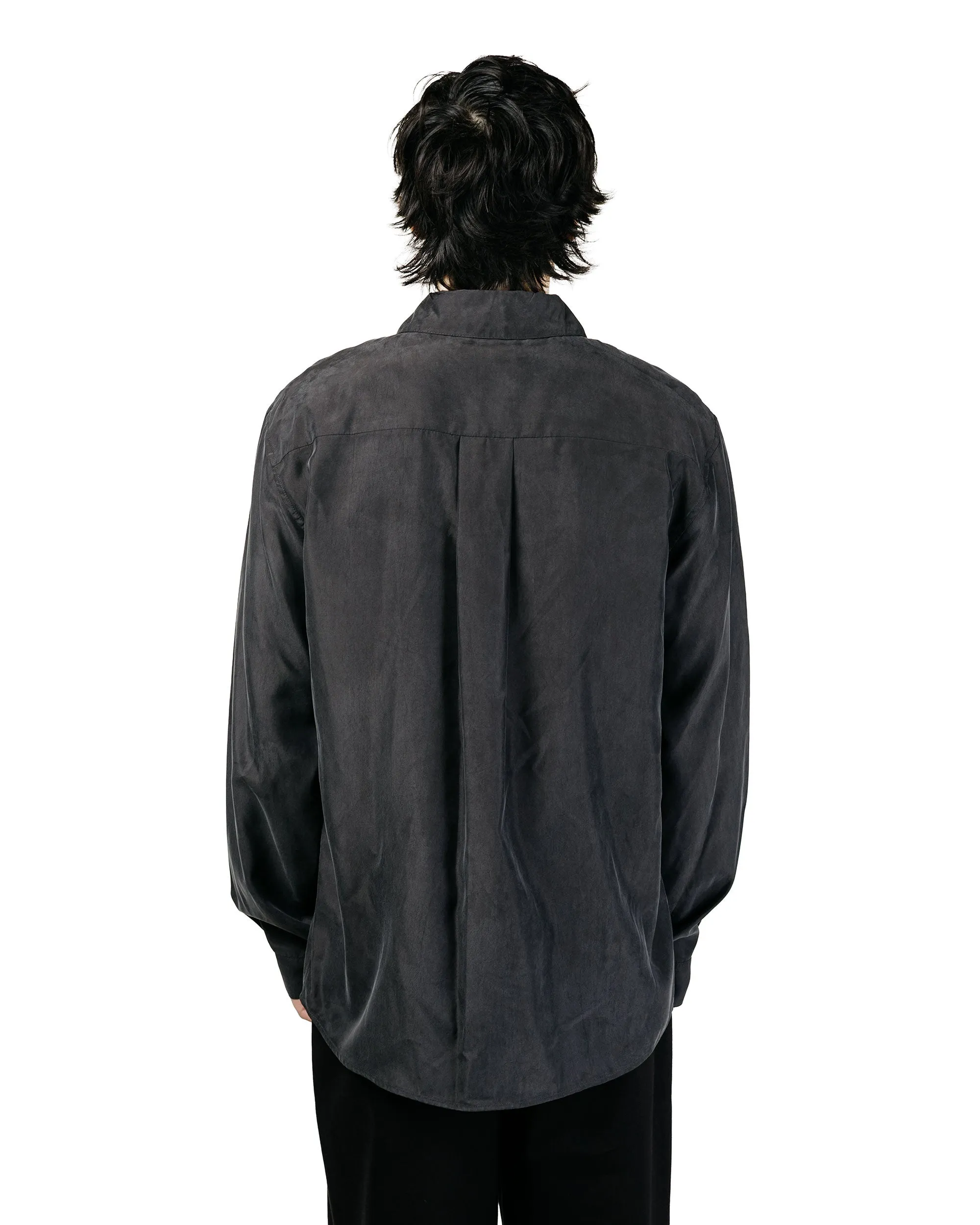 Amomento Cupro Shirt Charcoal sold by Lost & Found product image thumbnail 4