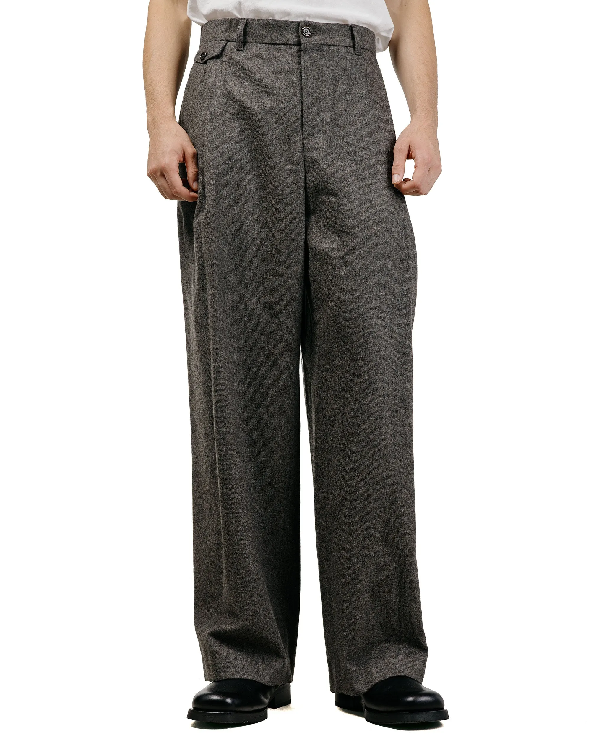 Amomento Tapered Wool Pants Charcoal sold by Lost & Found product image thumbnail 2