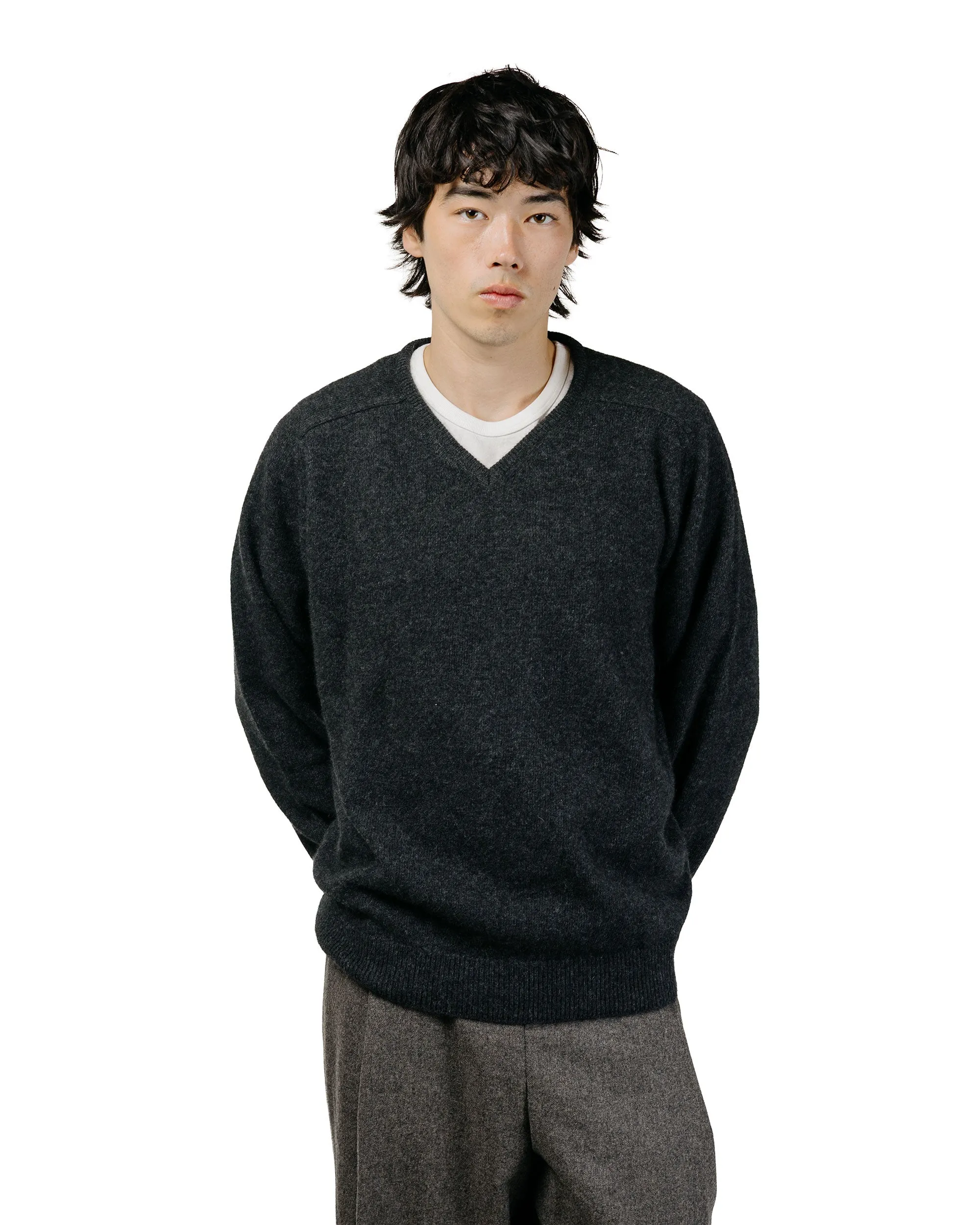 Amomento Racoon V-Neck Knit Charcoal sold by Lost & Found product image thumbnail 2