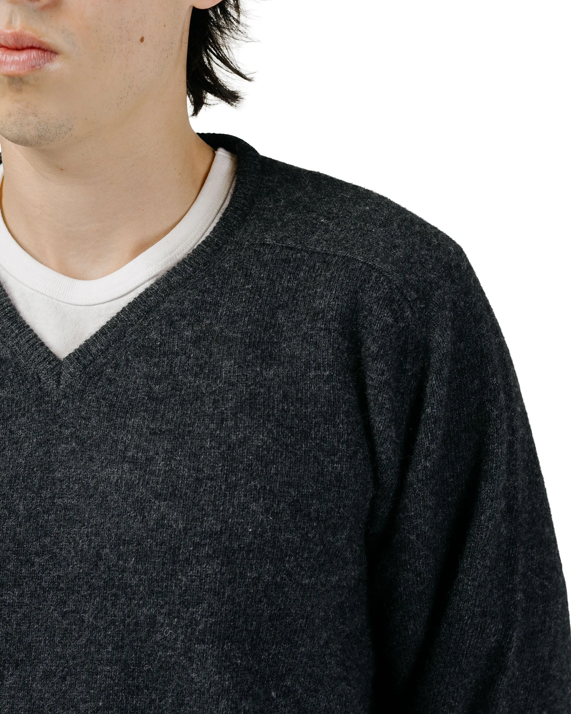 Amomento Racoon V-Neck Knit Charcoal sold by Lost & Found product image thumbnail 3