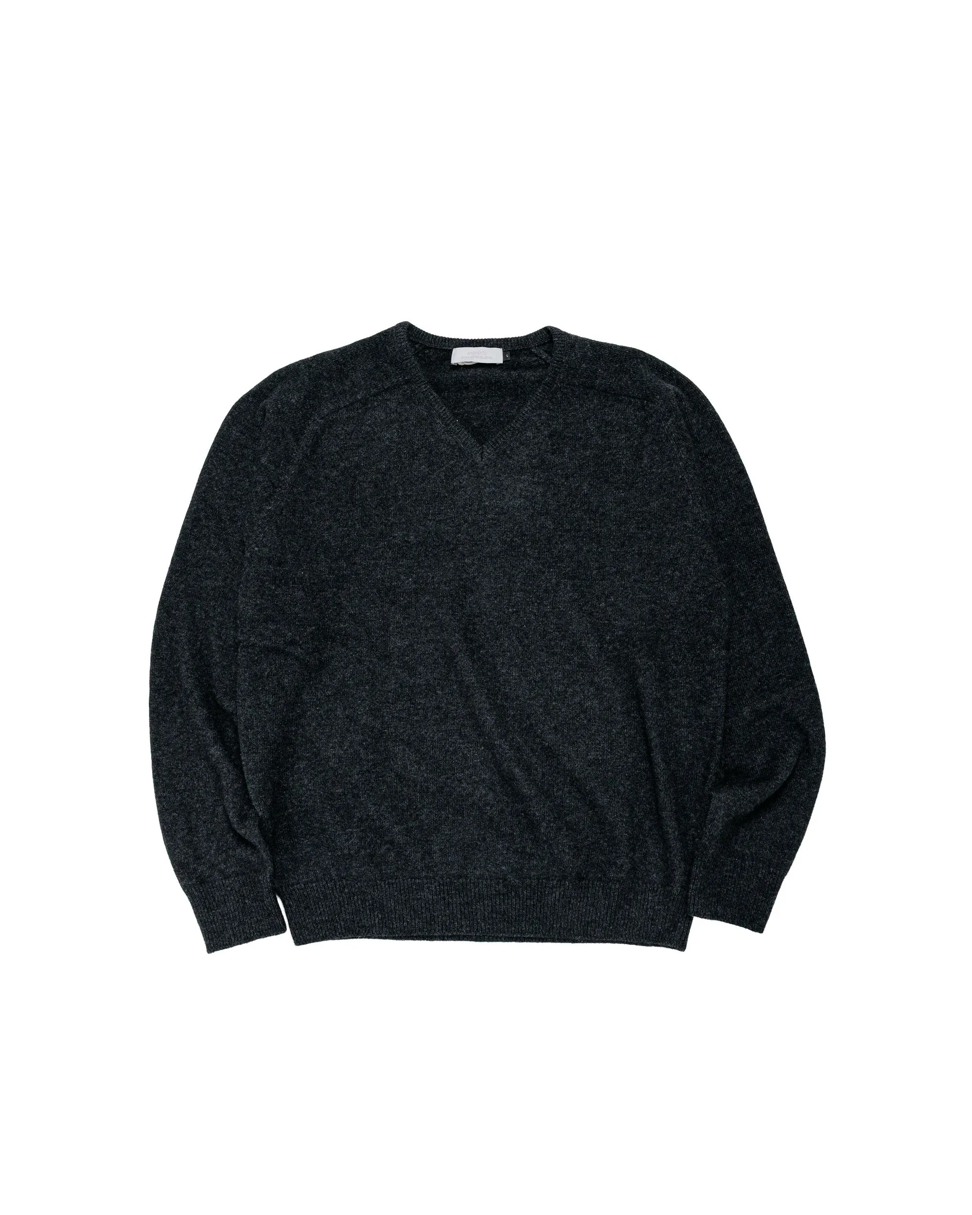 Amomento Racoon V-Neck Knit Charcoal sold by Lost & Found