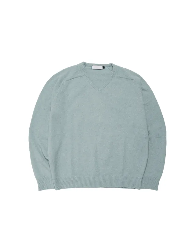 Amomento Racoon V-Neck Knit Mint made by Amomento