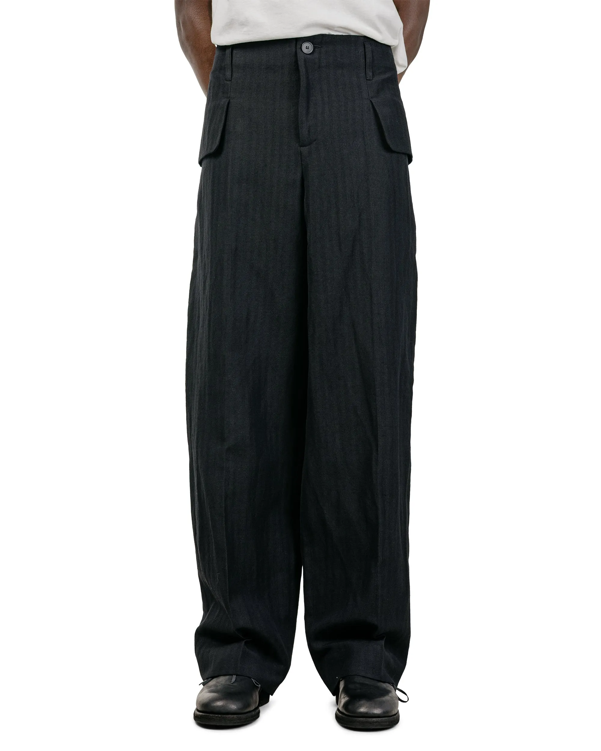 Lea Boberg FP Trousers Japanese Herringbone Black sold by Lost & Found product image thumbnail 2