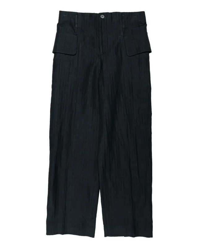 Lea Boberg FP Trousers Japanese Herringbone Black made by Lost & Found