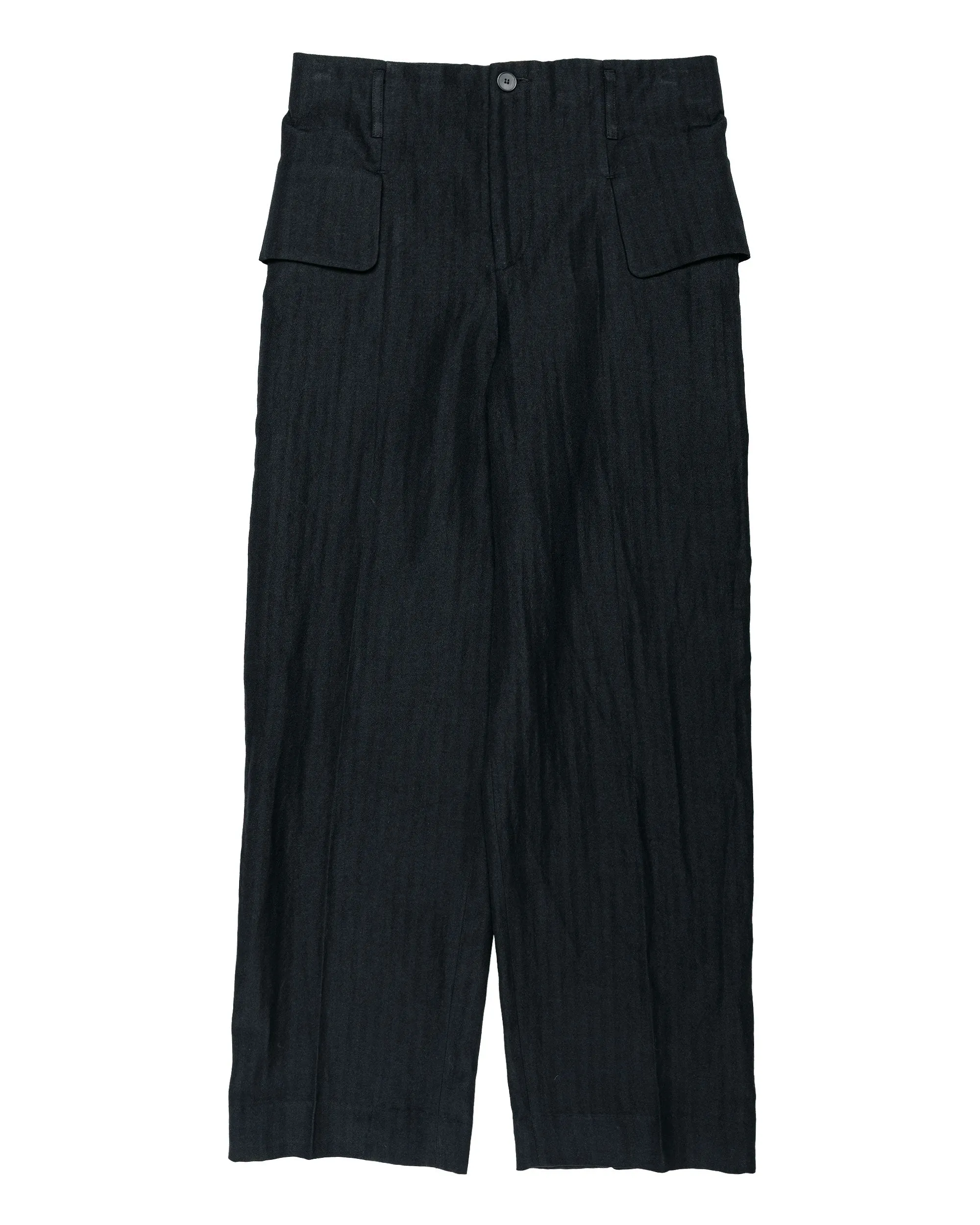 Lea Boberg FP Trousers Japanese Herringbone Black sold by Lost & Found