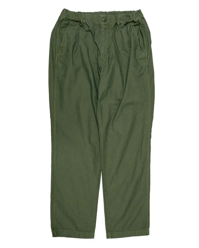 Sage de Cret Cotton/Linen Back Satin Tapered Pants Olive made by Sage de Cret