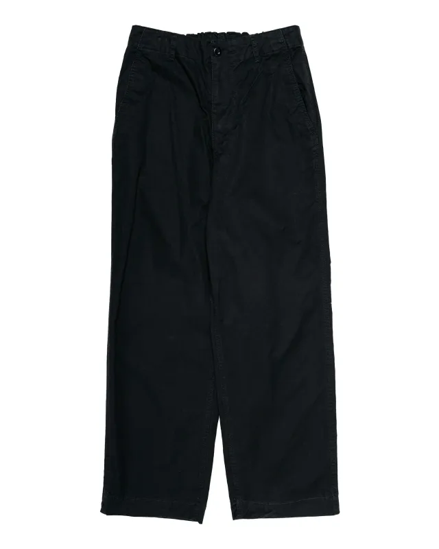 Sage de Cret CO High Density Chino Cloth Wide Work Pants Black made by Sage de Cret
