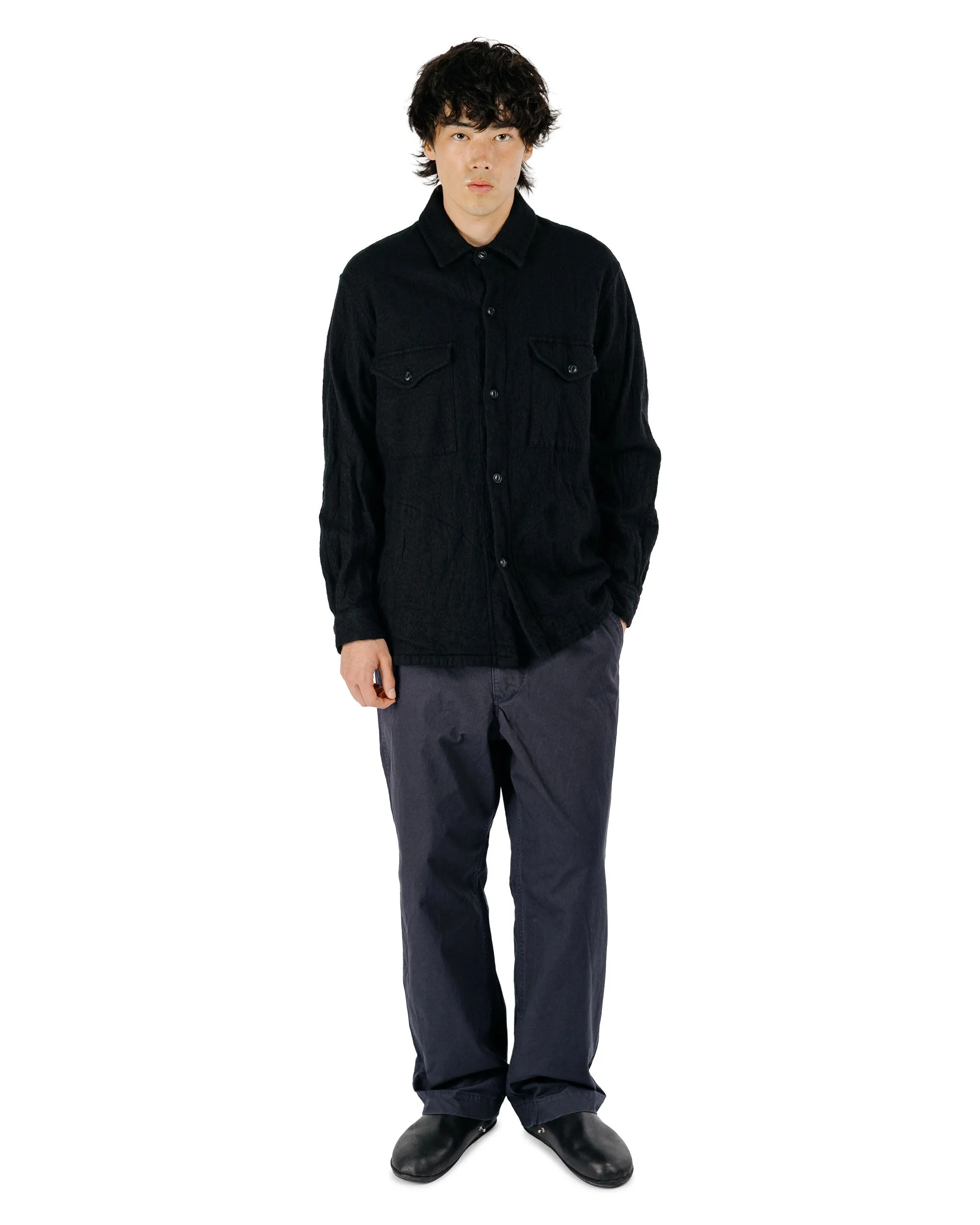 Sage de Cret CO High Density Chino Cloth Wide Work Pants Navy sold by Lost & Found product image thumbnail 4