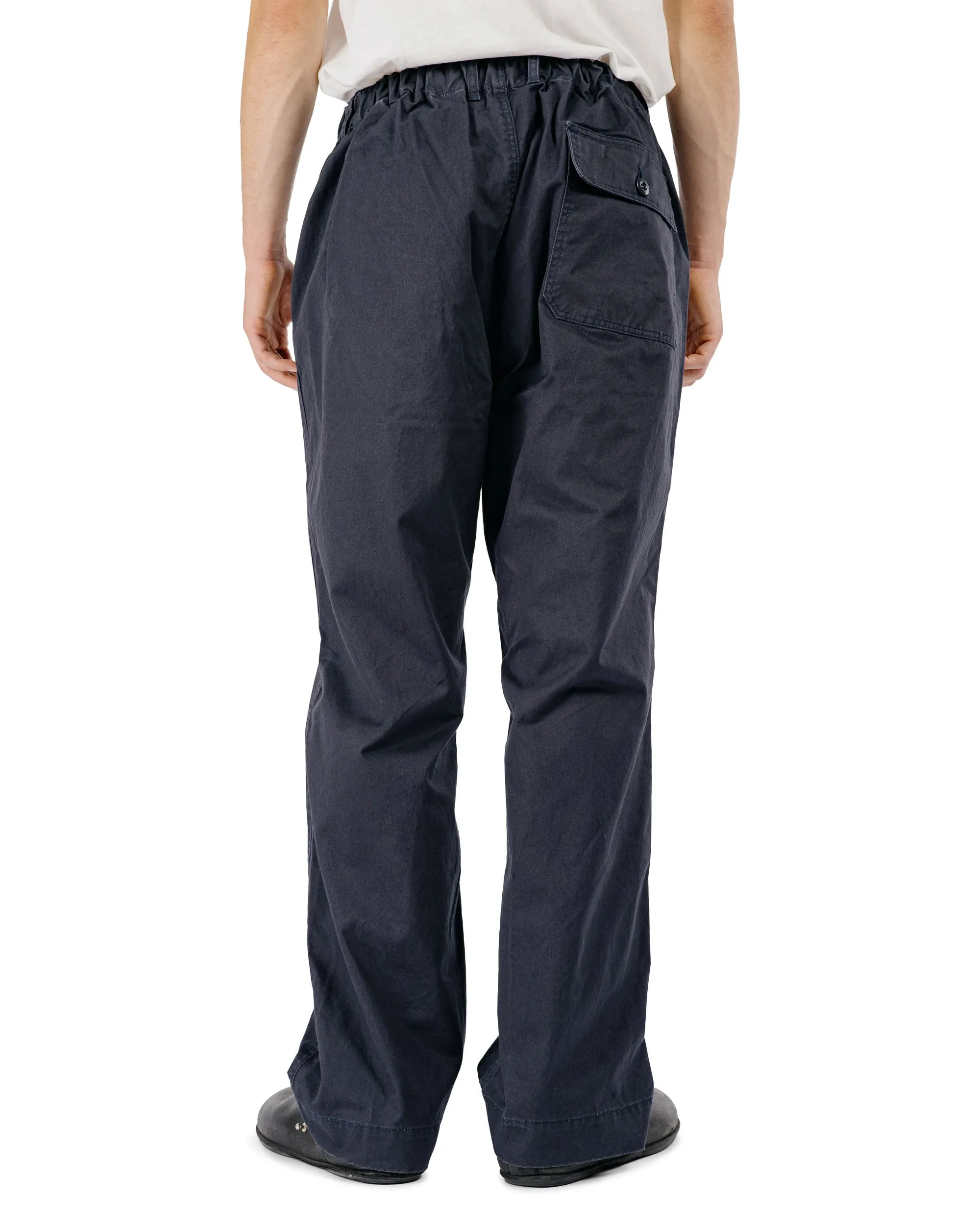 Sage de Cret CO High Density Chino Cloth Wide Work Pants Navy sold by Lost & Found product image thumbnail 3