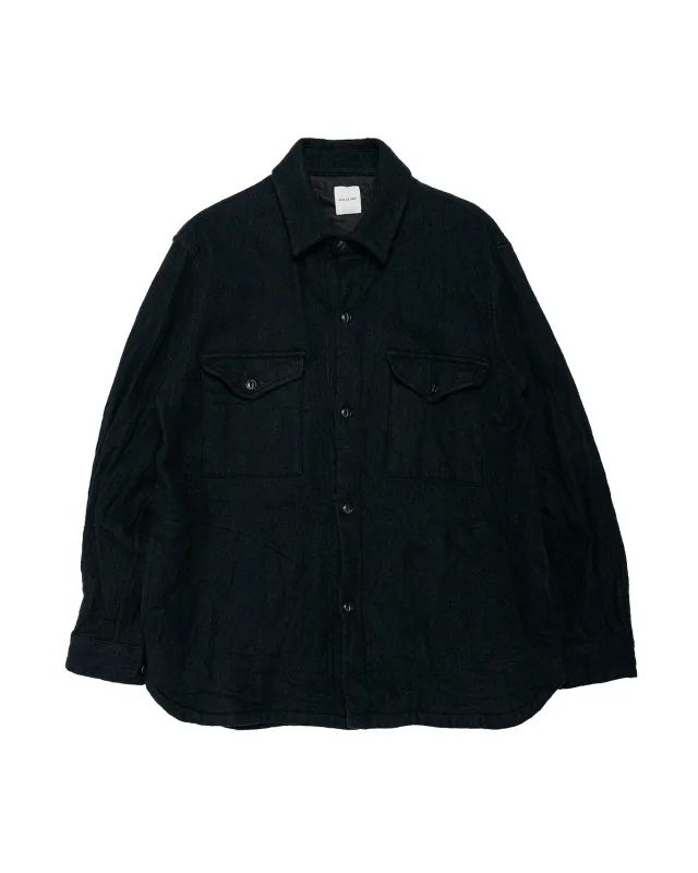 Sage de Cret CO/WO Washed Twill Work Shirt Black made by Sage de Cret