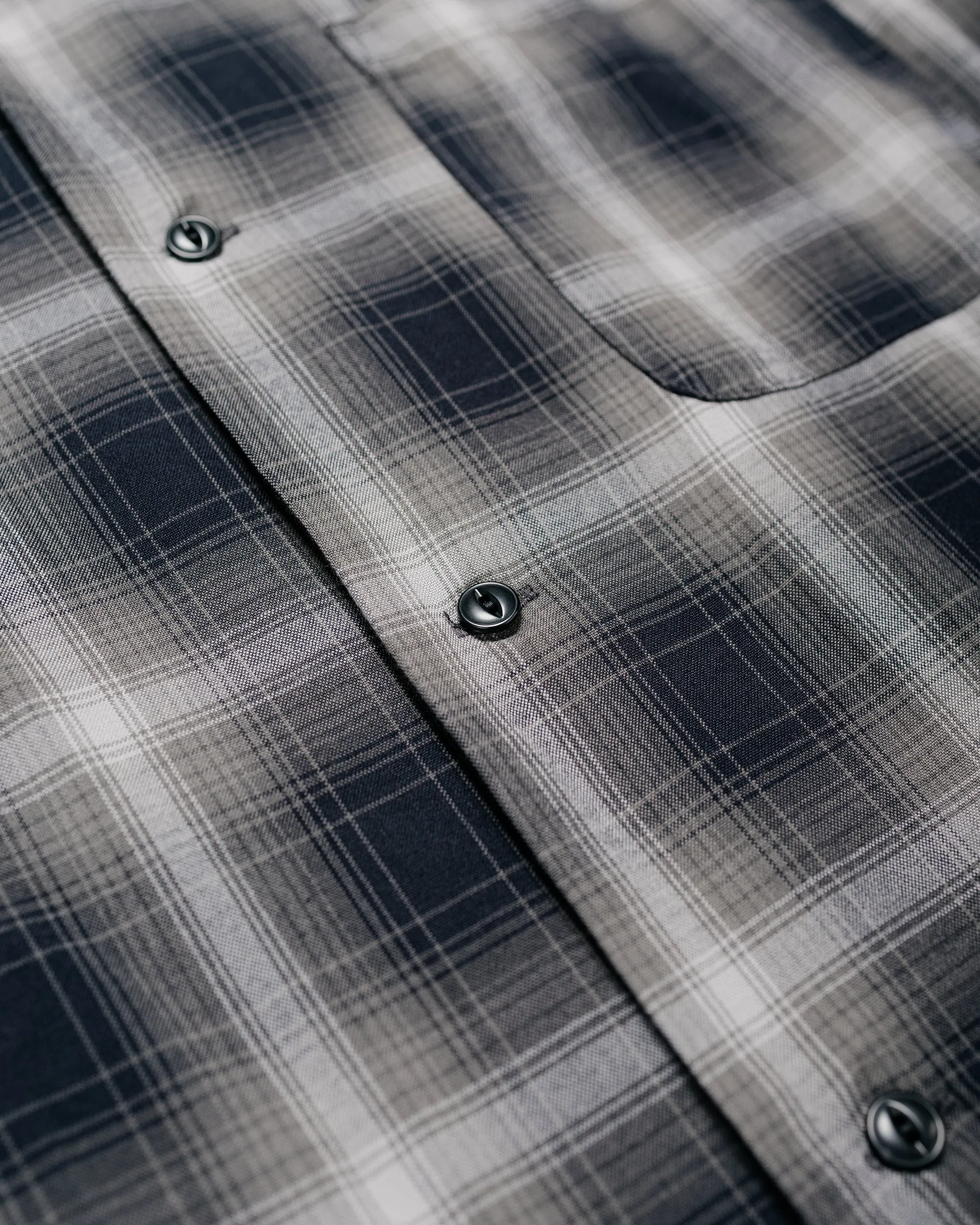 Sage de Cret RA Ombre Check Open Collar Shirt Gray sold by Lost & Found product image thumbnail 5