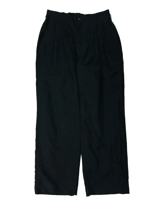 Sage de Cret WO/LI Tumble Washed Double Pleated Baggy Pants Black made by Sage de Cret