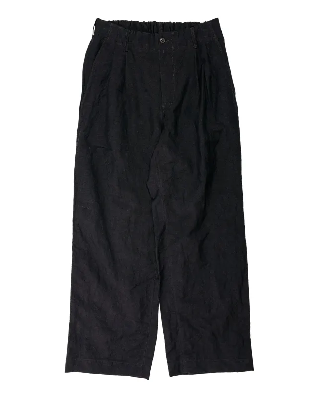 Sage de Cret WO/LI Tumble Washed Double Pleated Baggy Pants Brown made by Sage de Cret