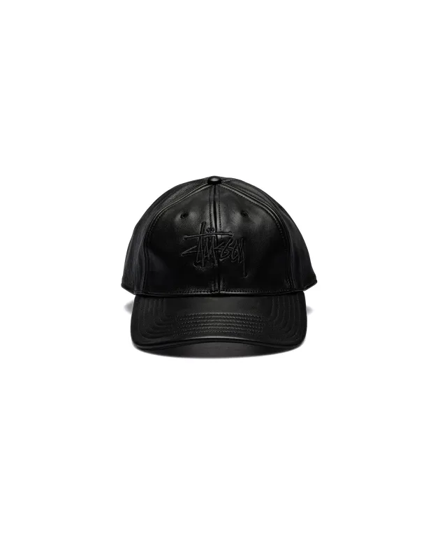 Stüssy Leather Basic Stüssy Cap Black made by Stussy