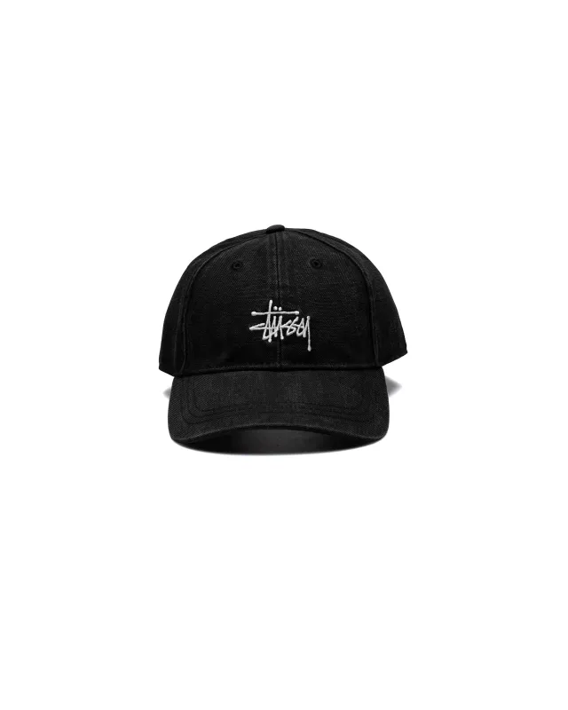 Stüssy Washed Basic Stüssy Cap Black made by Stussy