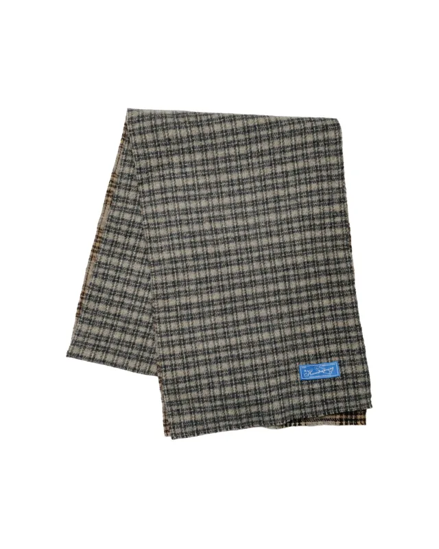 mfpen Facade Scarf Double Faced Vintage Check made by mfpen