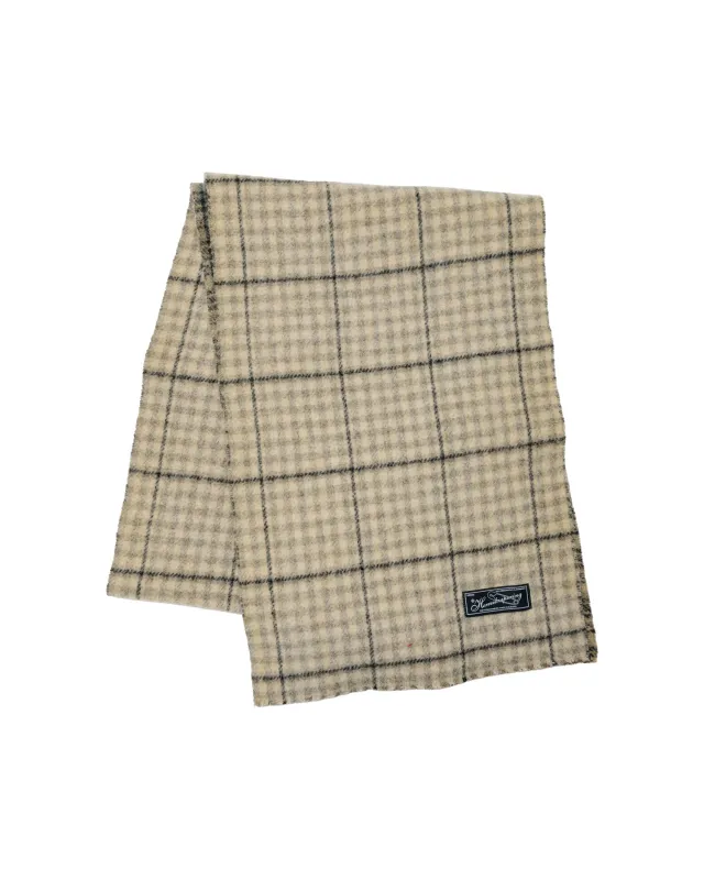 mfpen Facade Scarf Double Faced Grey Check made by mfpen