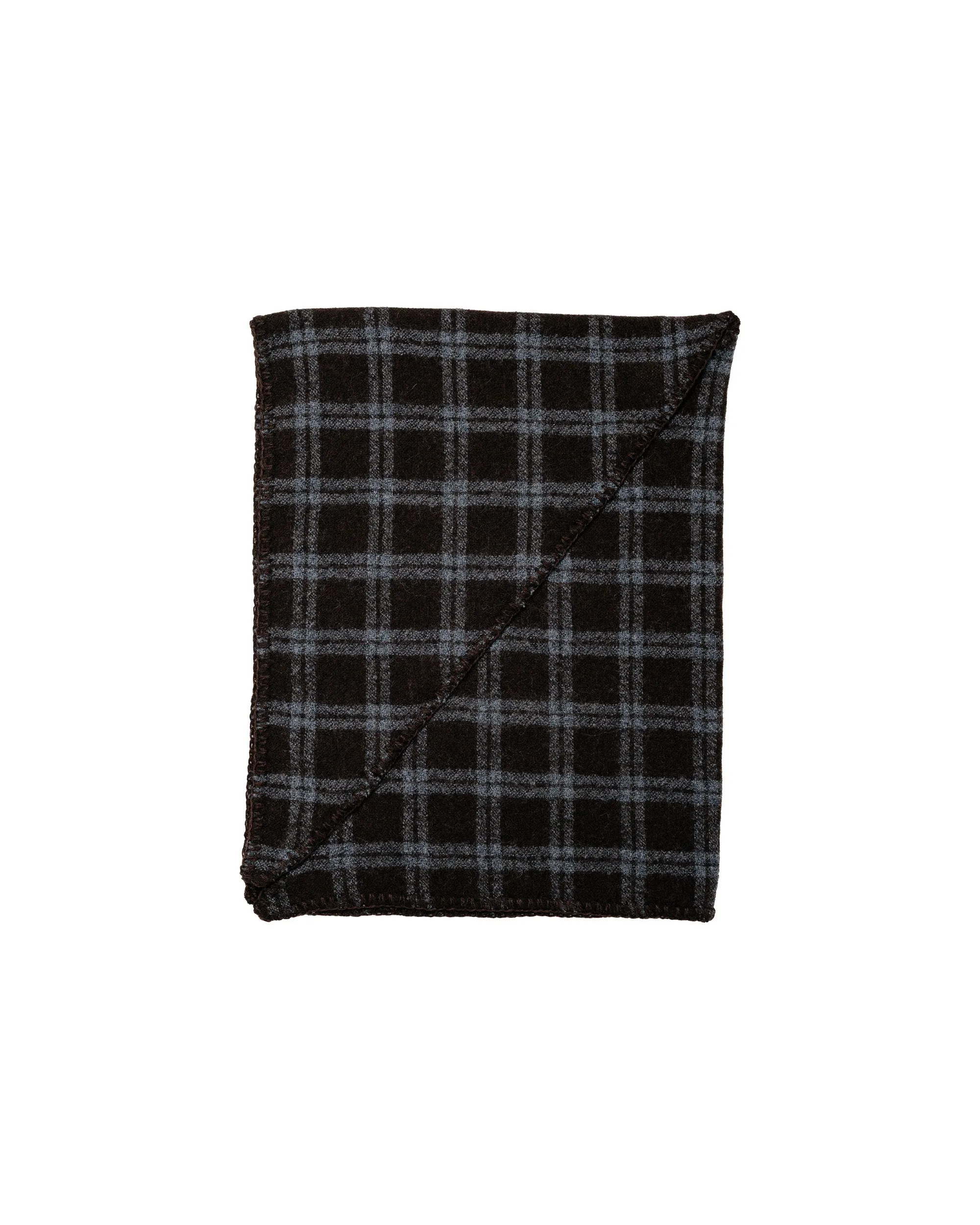 mfpen Triangle Scarf Brown Grey Check sold by Lost & Found product image thumbnail 3
