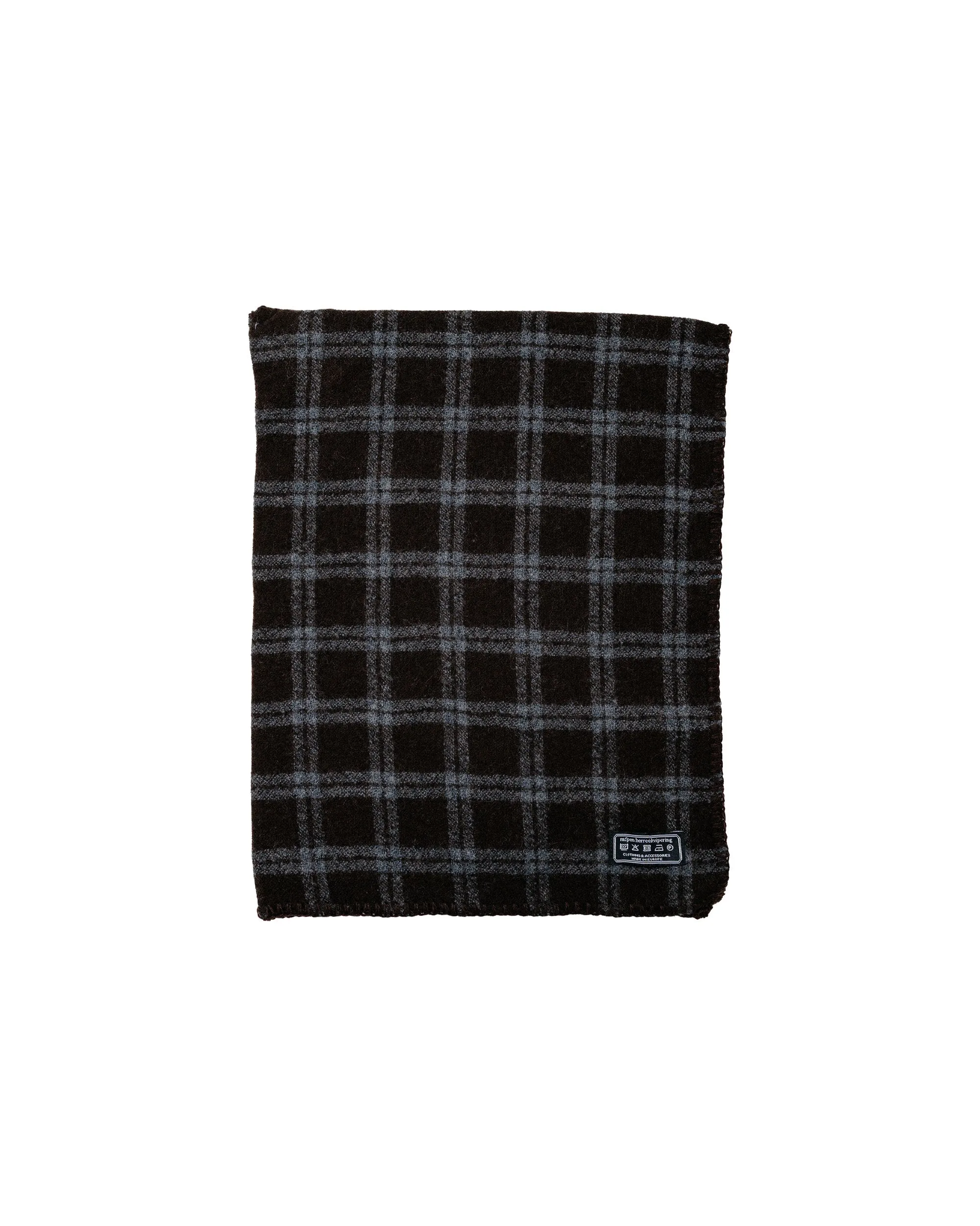 mfpen Triangle Scarf Brown Grey Check sold by Lost & Found
