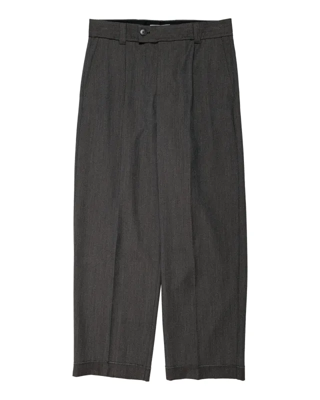 mfpen Patch Trousers Taupe Wool Twill made by mfpen