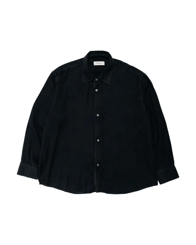 mfpen Gambler Shirt Black Fuzz Tencel made by mfpen