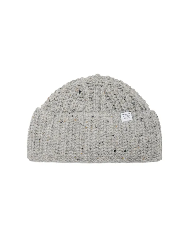 Norse Projects Donegal Wool Rib Beanie Light Grey Melange made by Norse Projects