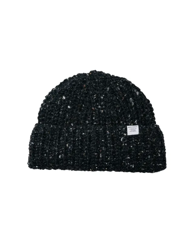 Norse Projects Donegal Wool Rib Beanie Charcoal Melange made by Norse Projects
