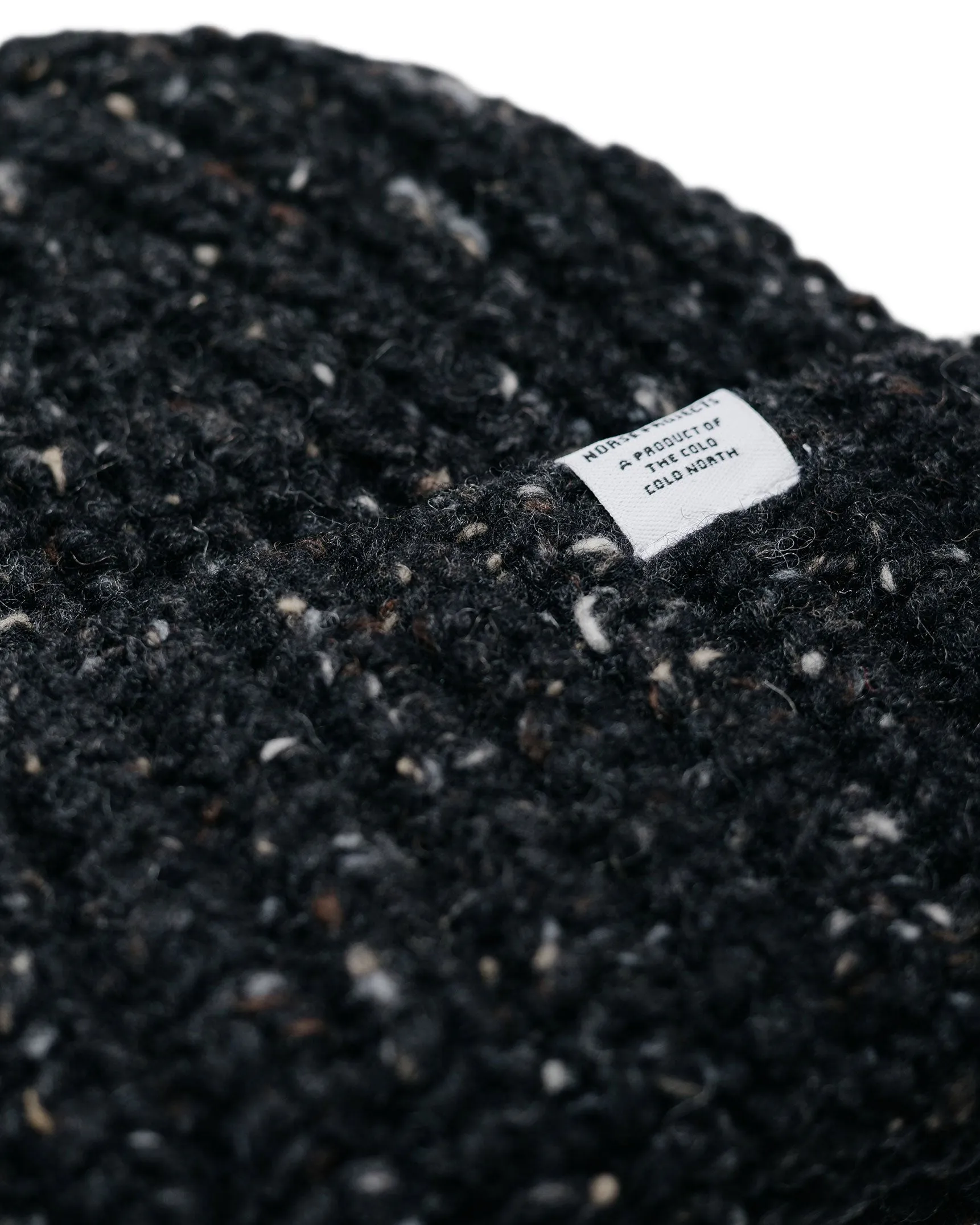 Norse Projects Donegal Wool Rib Beanie Charcoal Melange sold by Lost & Found product image thumbnail 2