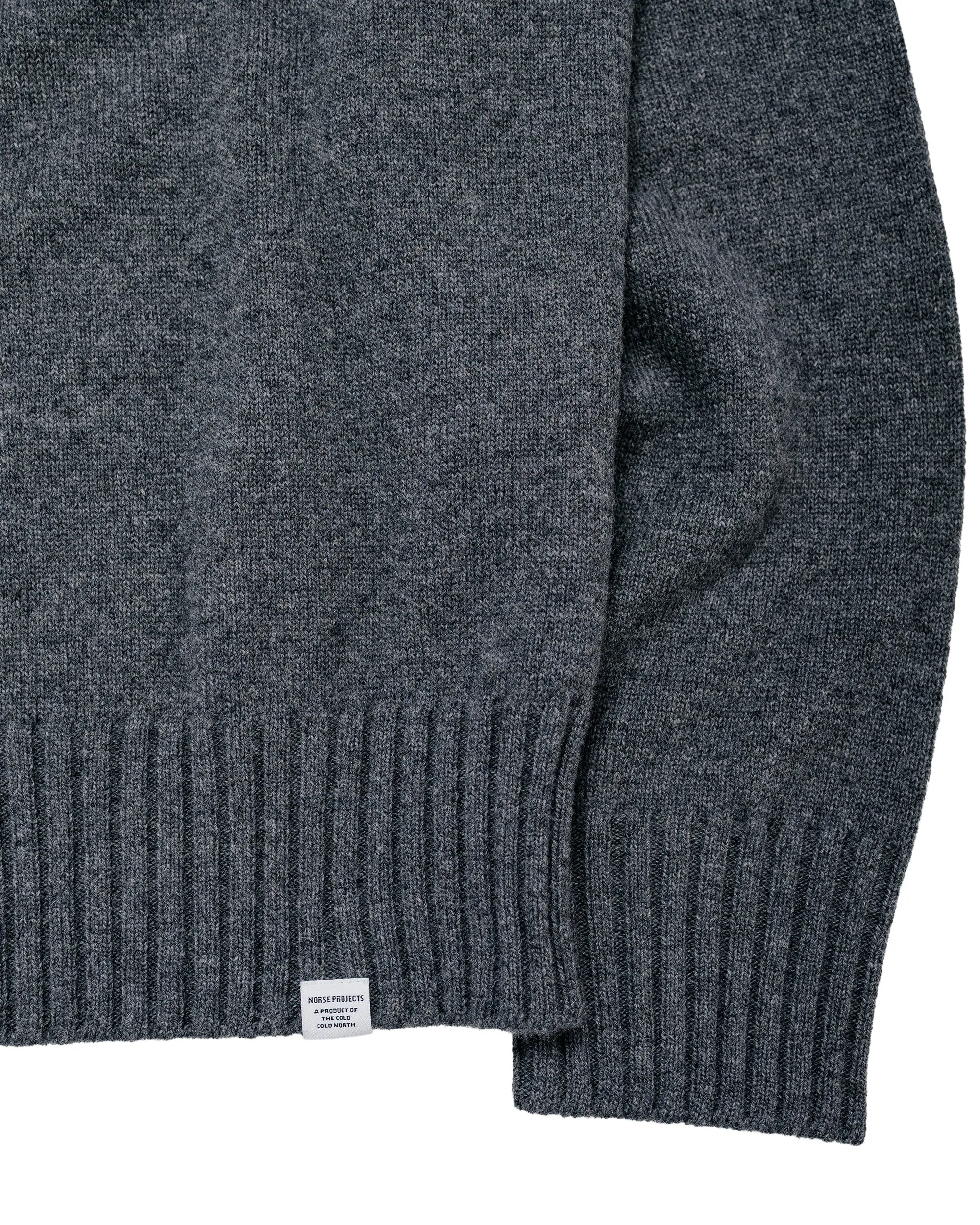 Norse Projects Aldrup Lambswool Cardigan Grey Melange sold by Lost & Found product image thumbnail 4
