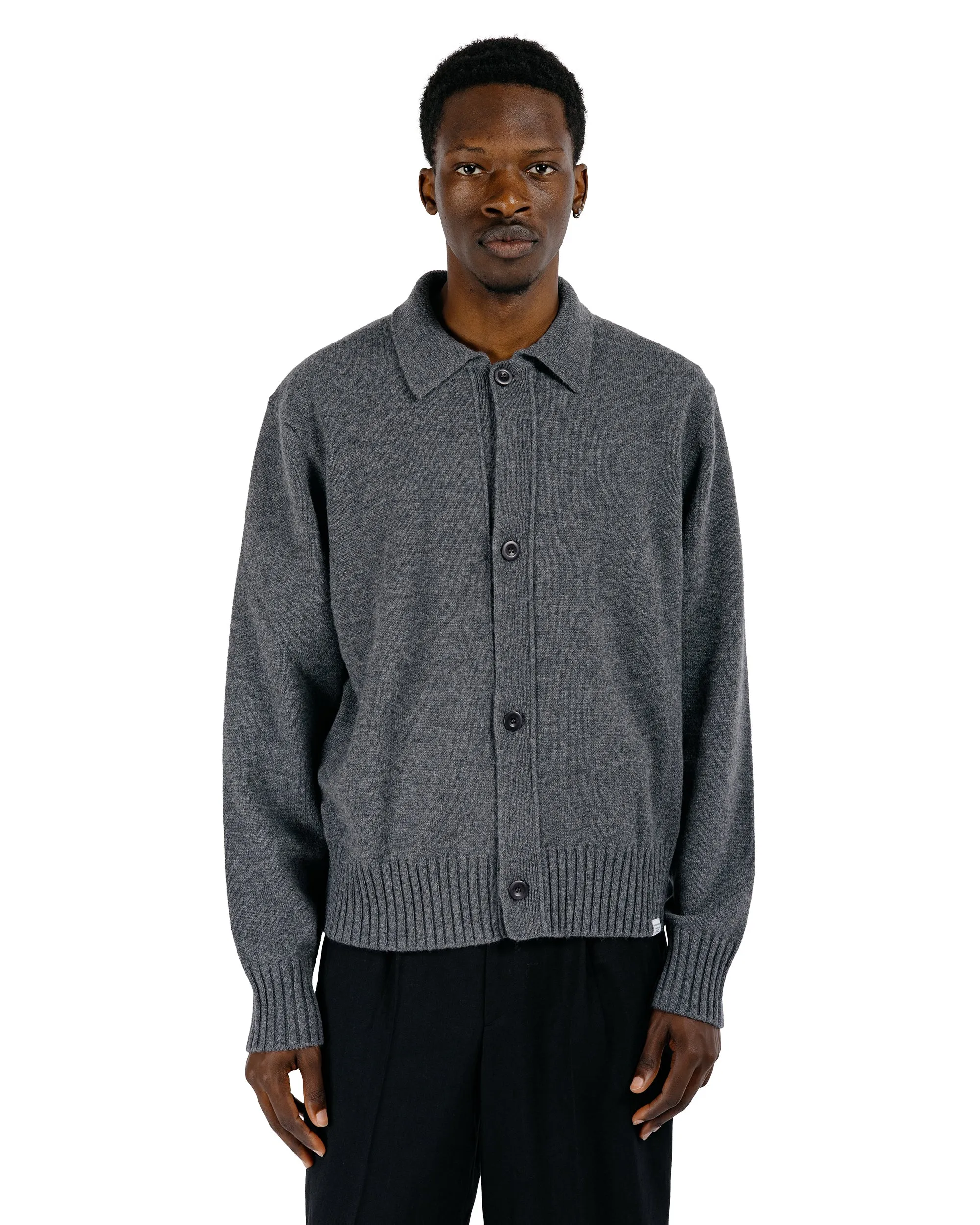Norse Projects Aldrup Lambswool Cardigan Grey Melange sold by Lost & Found product image thumbnail 2