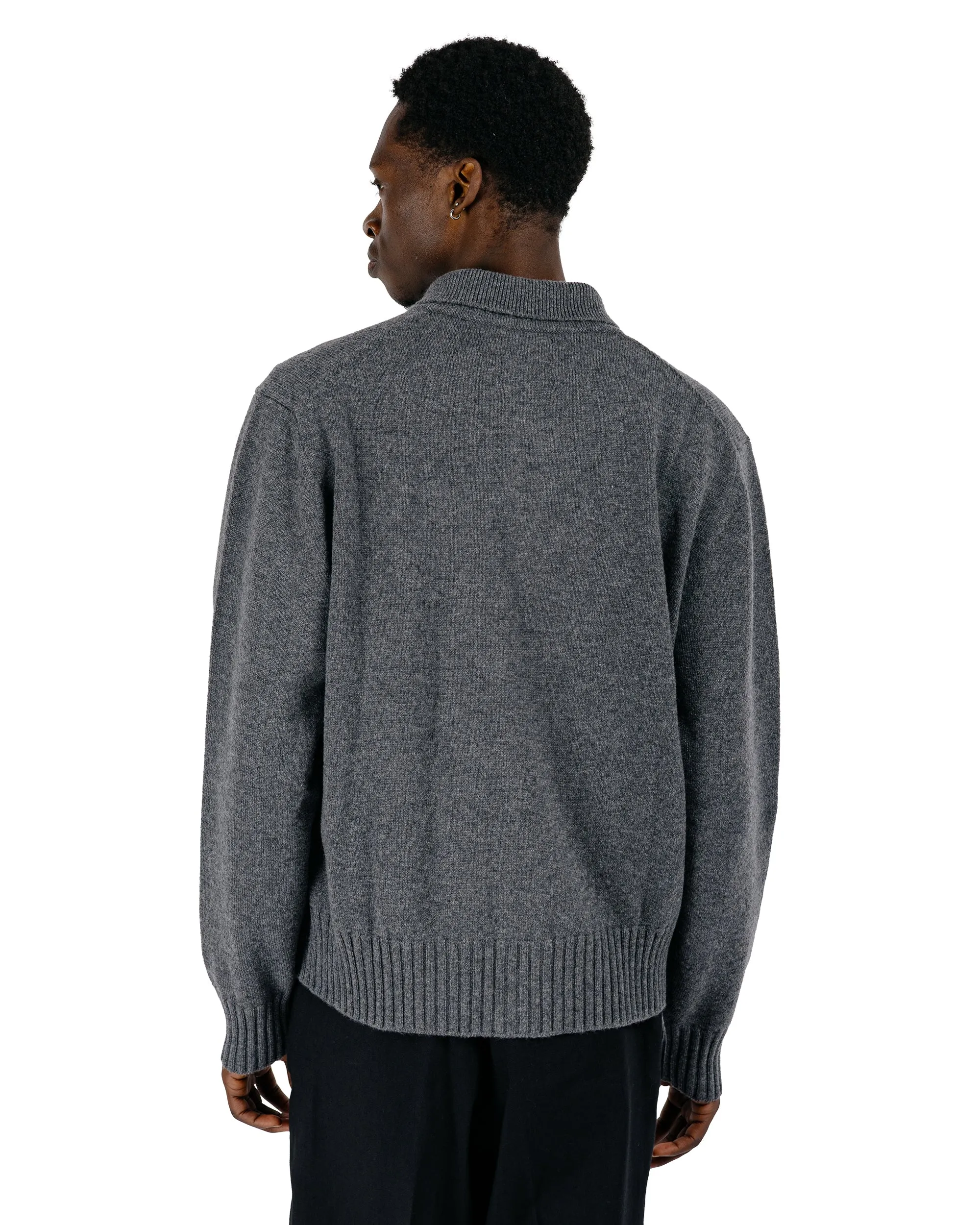 Norse Projects Aldrup Lambswool Cardigan Grey Melange sold by Lost & Found product image thumbnail 3