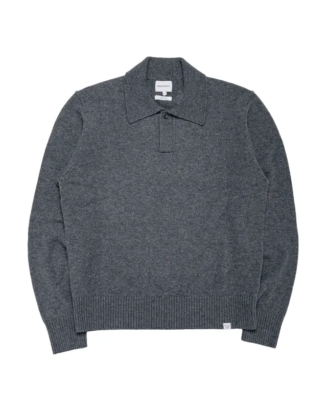 Norse Projects Anholt Lambswool Grey Melange made by Norse Projects