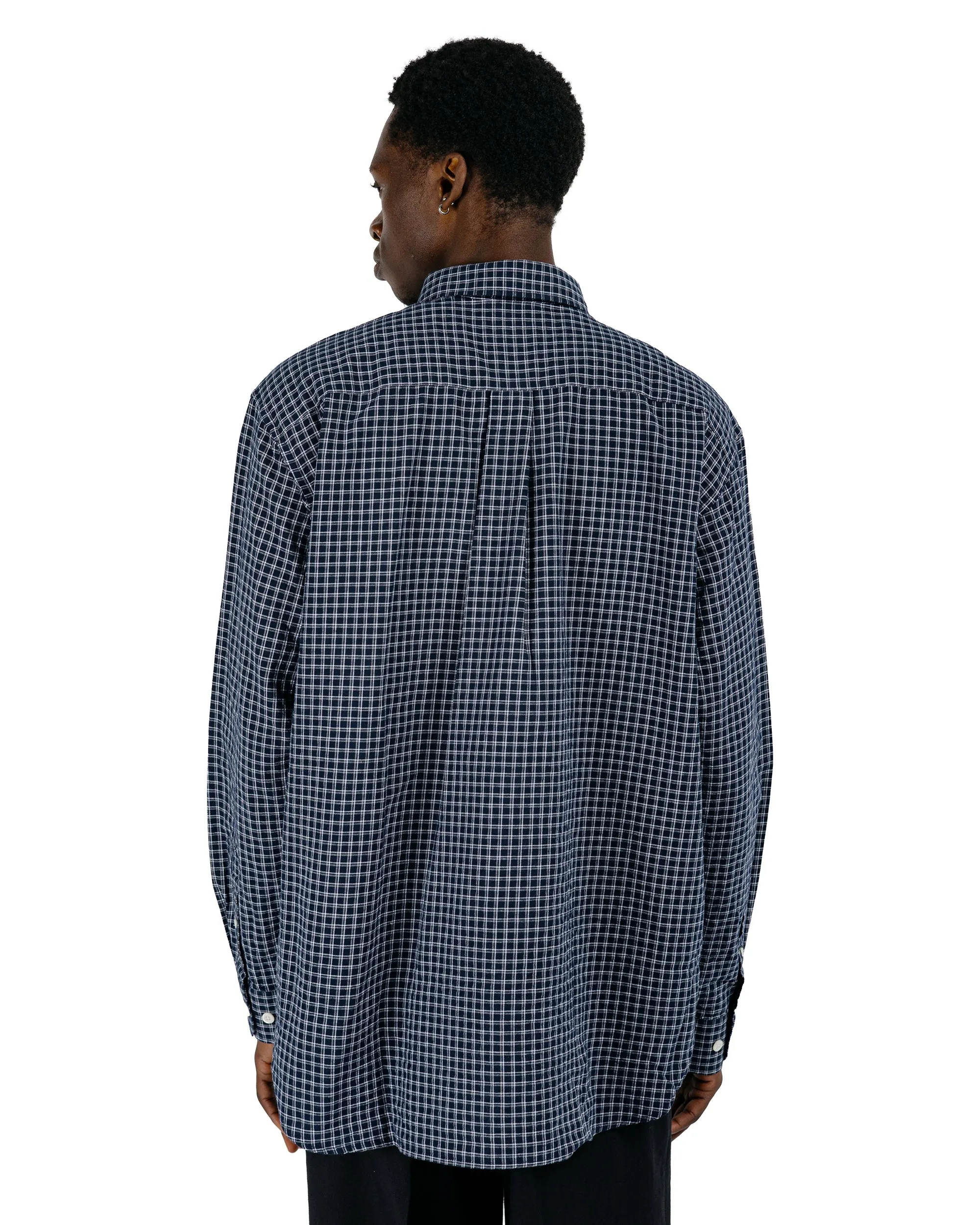 Norse Projects Espevik Oversized Check Shirt Dark Navy Check sold by Lost & Found product image thumbnail 3